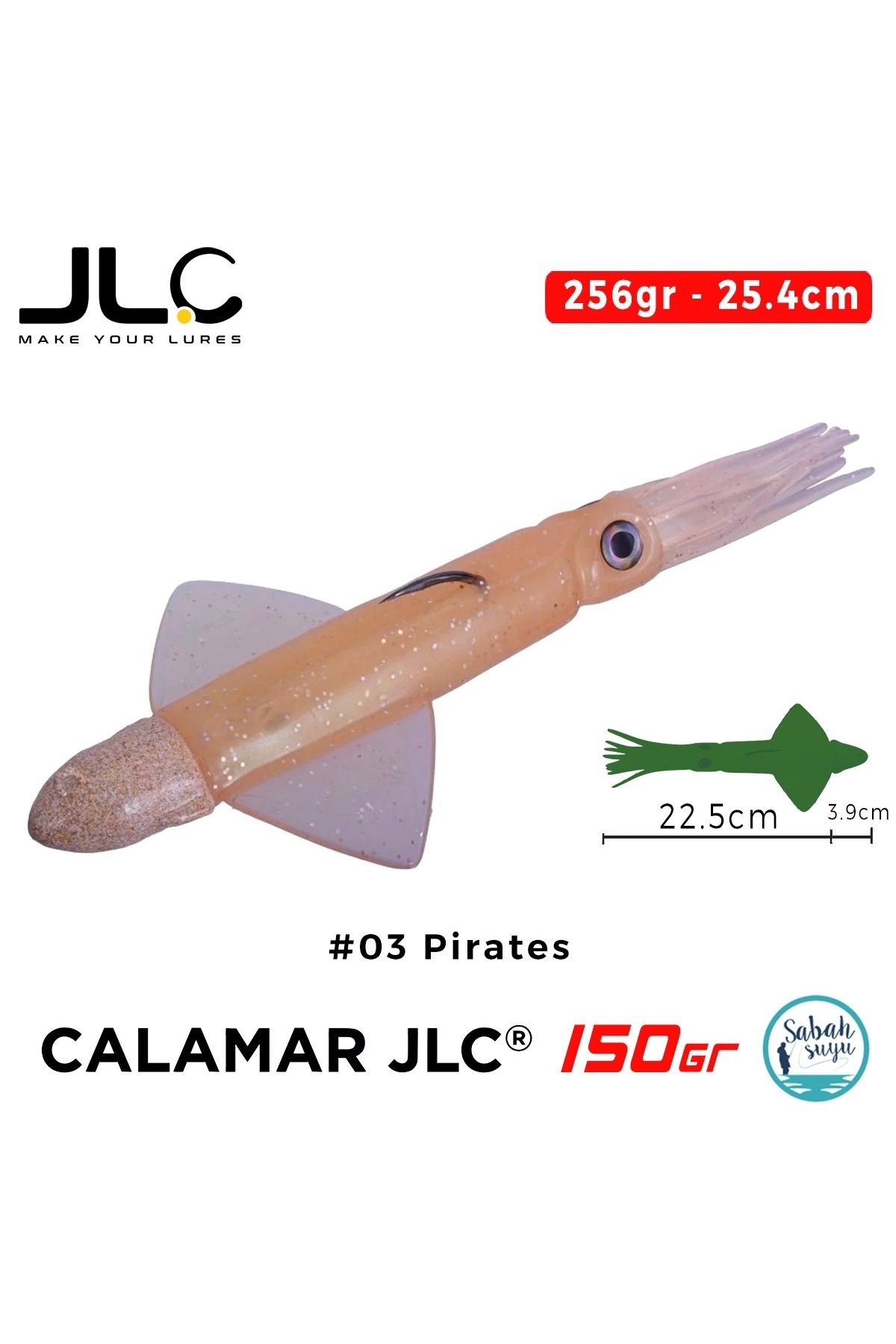 JLC Calamar 150 Set 26.4cm 256gr #03 Pirates Silikon Kalamar