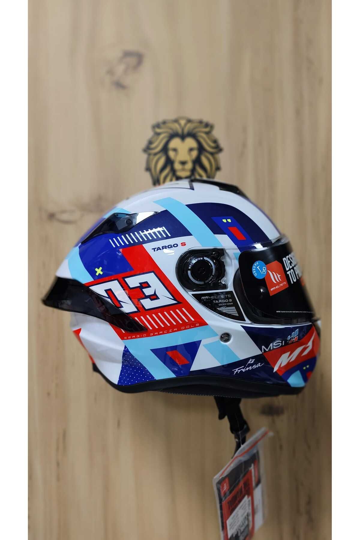 MT -LEOS MOTOR-MT HELMETS SERGIO GARCIA 2024 D7 GLOSS-FULLFACE MOTOSİKLET KASKI-