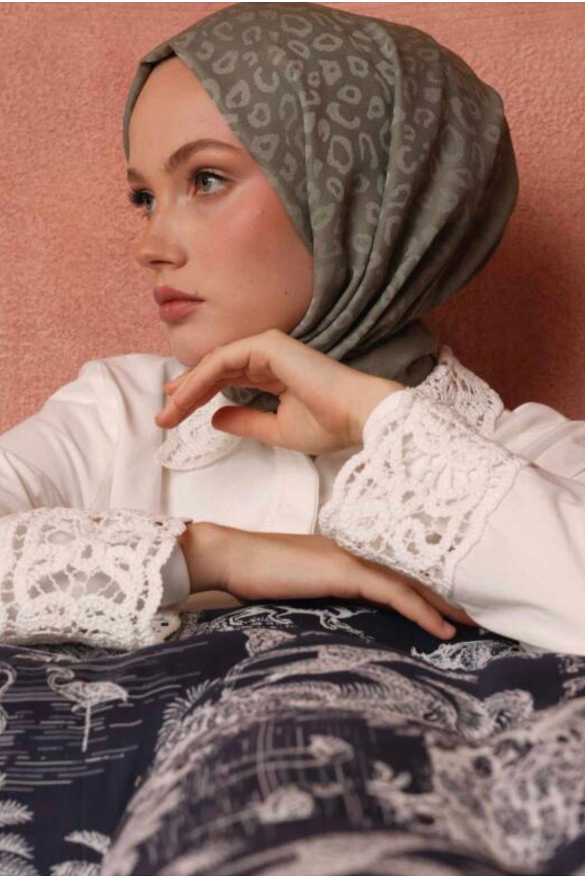VALOR Scarf leopar desen şal