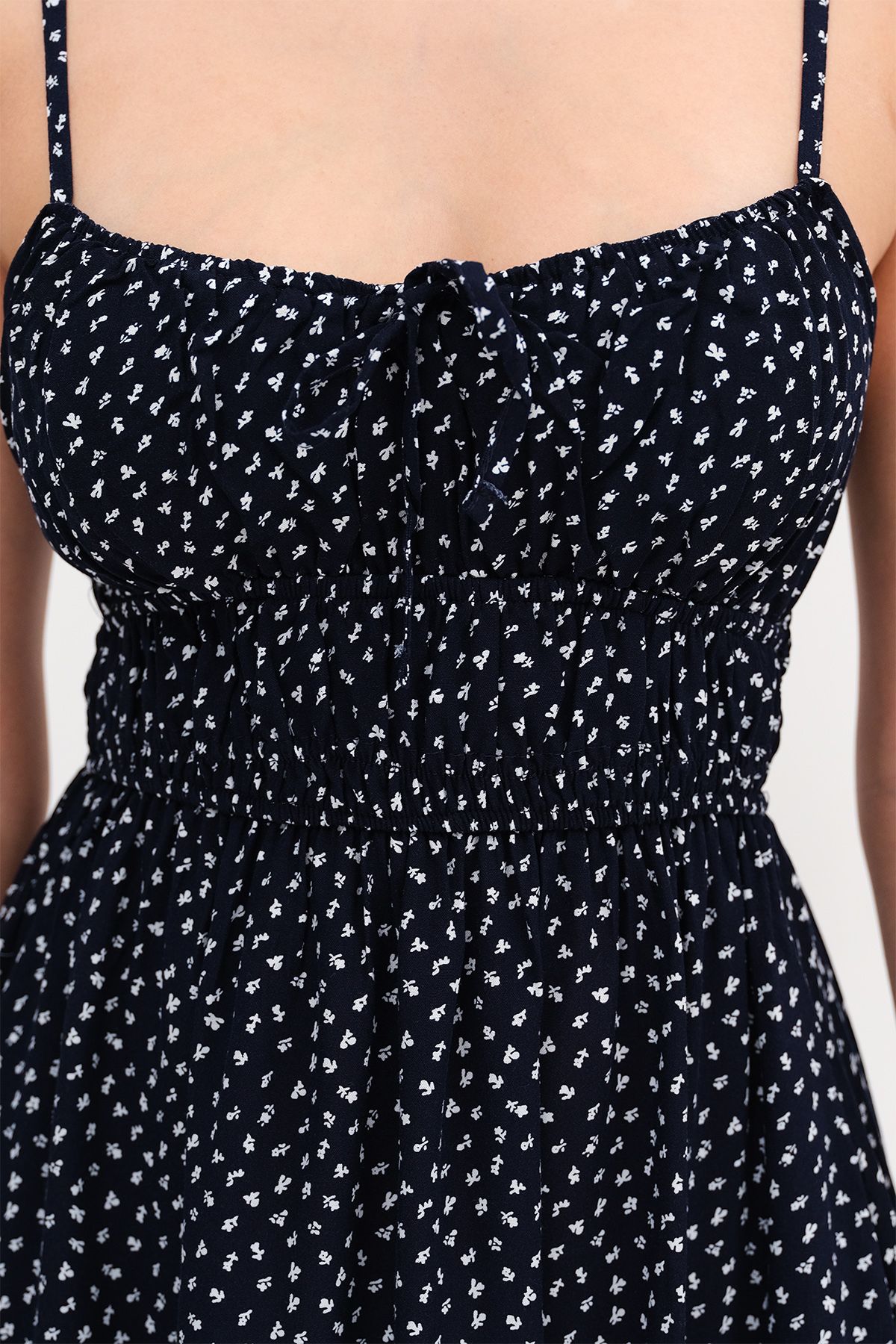 Addax-Adjustable Straps Print Short Dress E16582 3