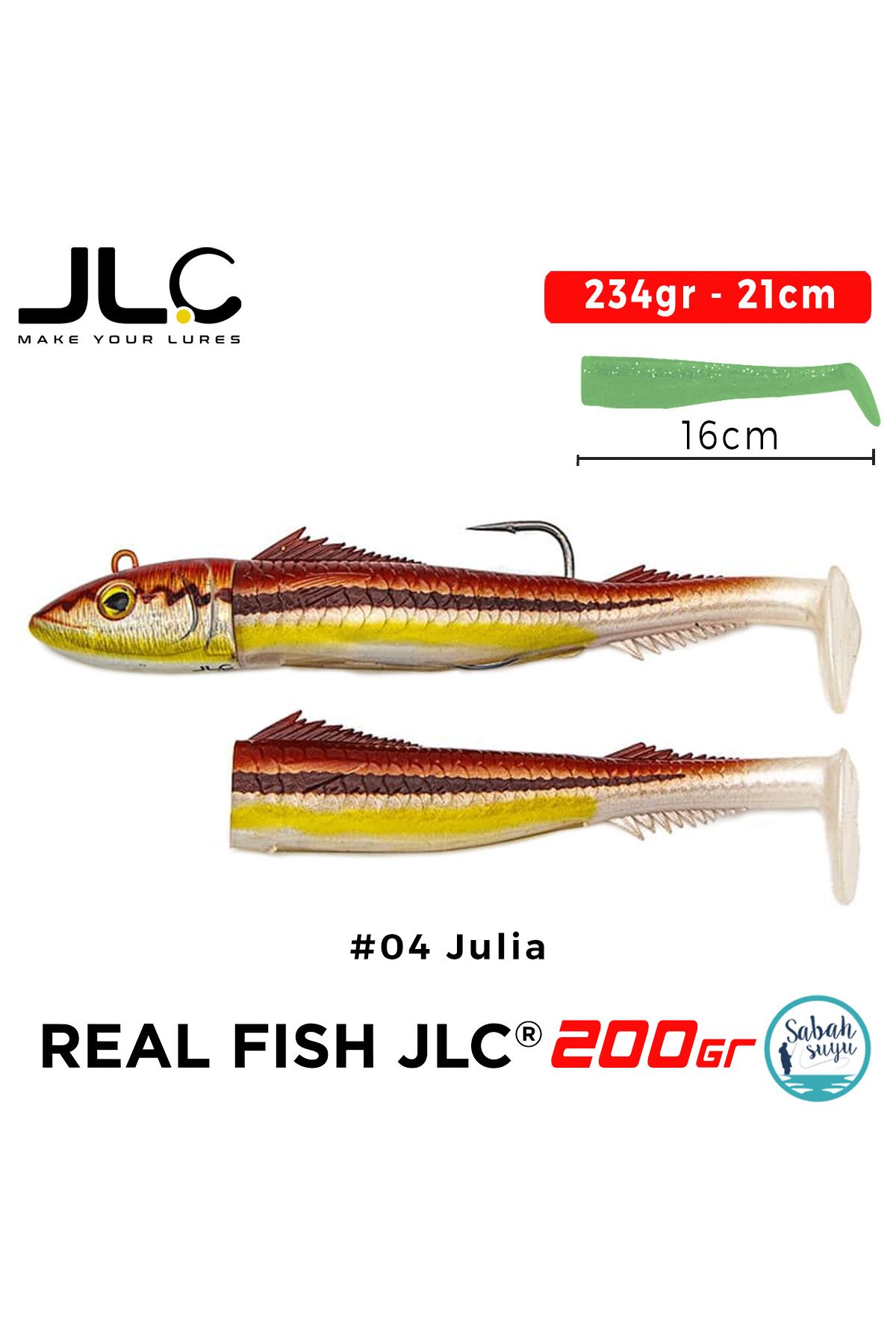 JLC Real Fish 200 Combo Set 234gr 21cm #04 Julia (2+1) Silikon Balık