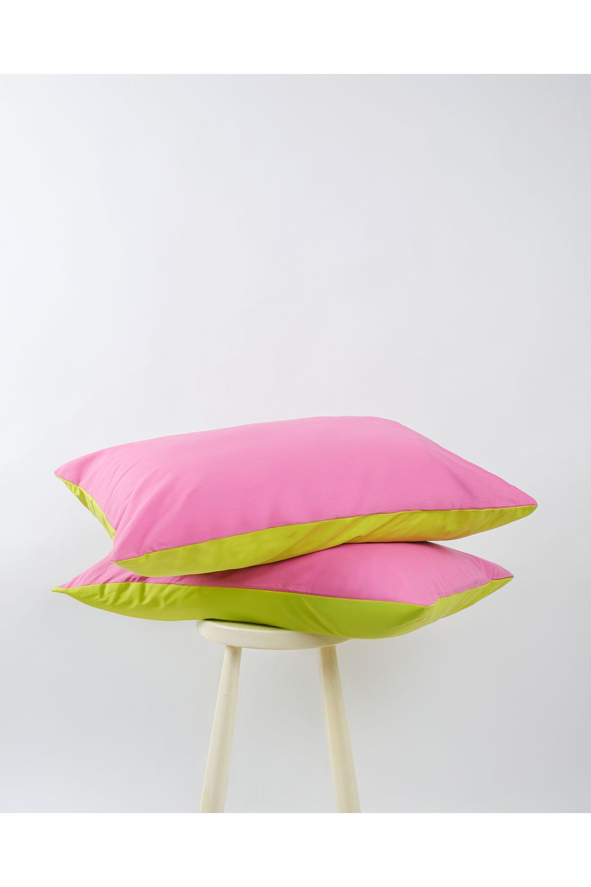 Cozy Home Popping Colors 2'li Yastık Kılıfı Dazzle Pembe-Sarı 50x70