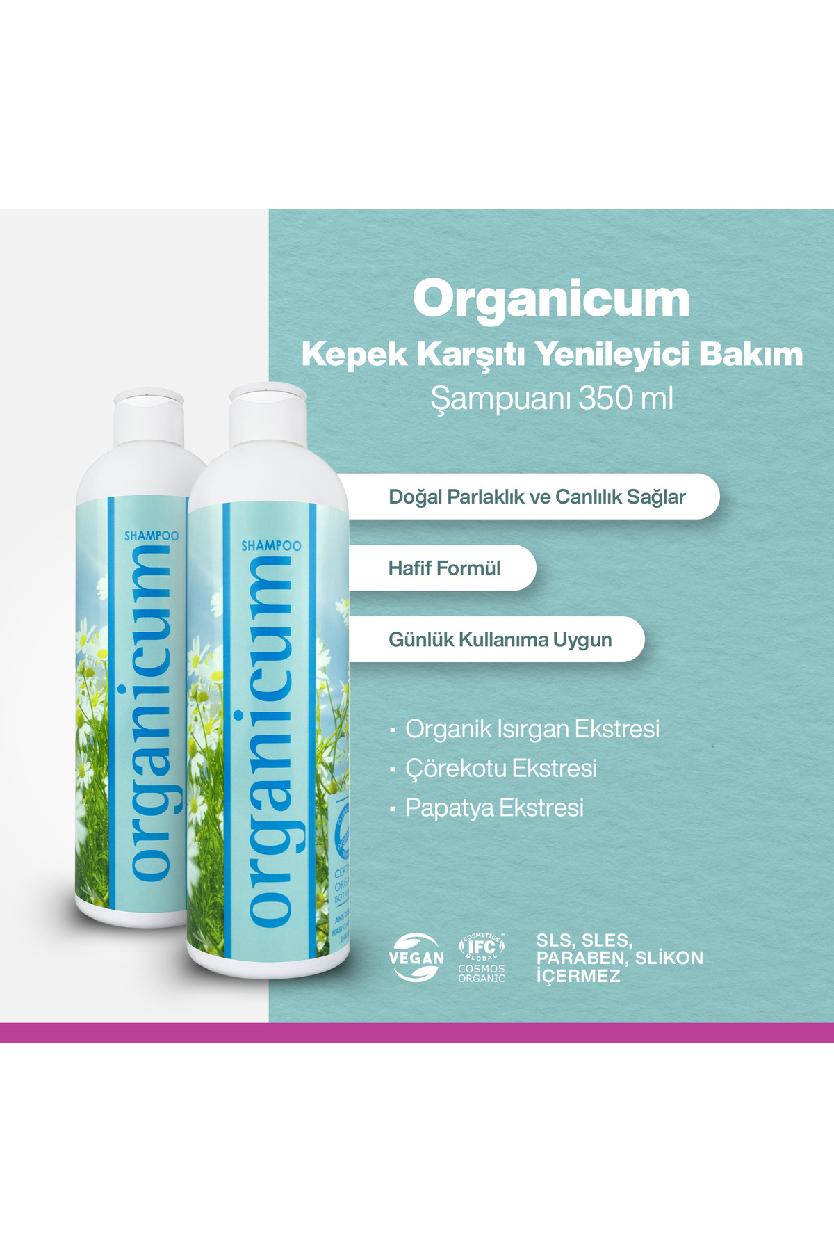 Organicum-Anti-Dandruff Renewing Care Shampoo 350 ml 1