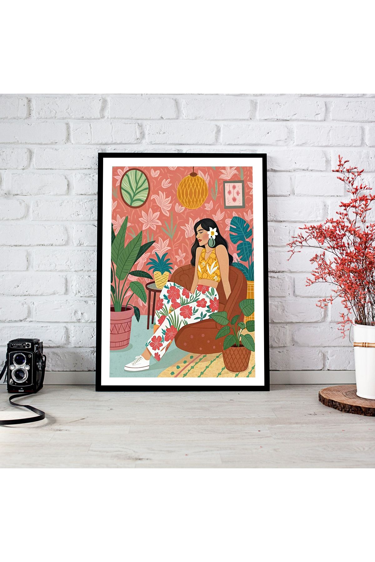 woodsia Çerçeve Görünümlü Çerçevesiz MDF Poster Tablo MDF_TEK1166