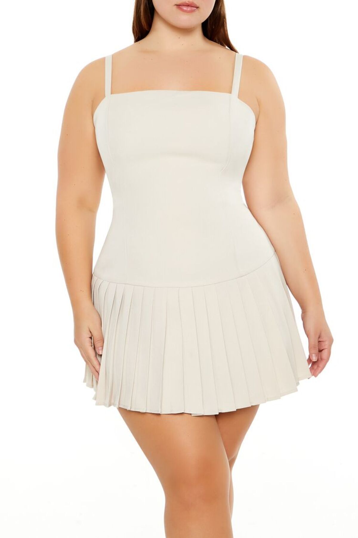 Forever 21 Plus Size Pileli Mini Elbise