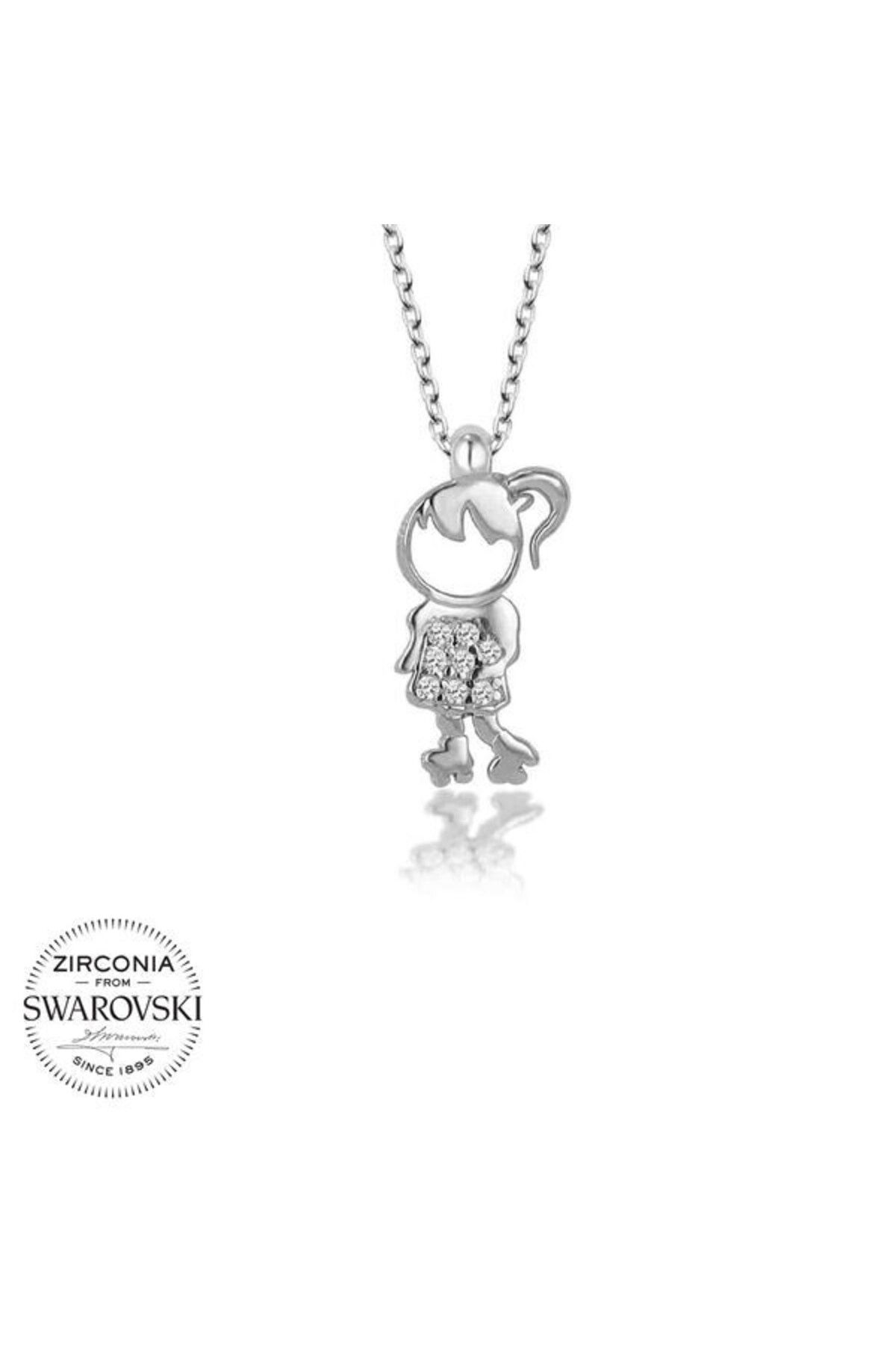 shop Taşlı Çocuk 925 Ayar Gümüş Kolye