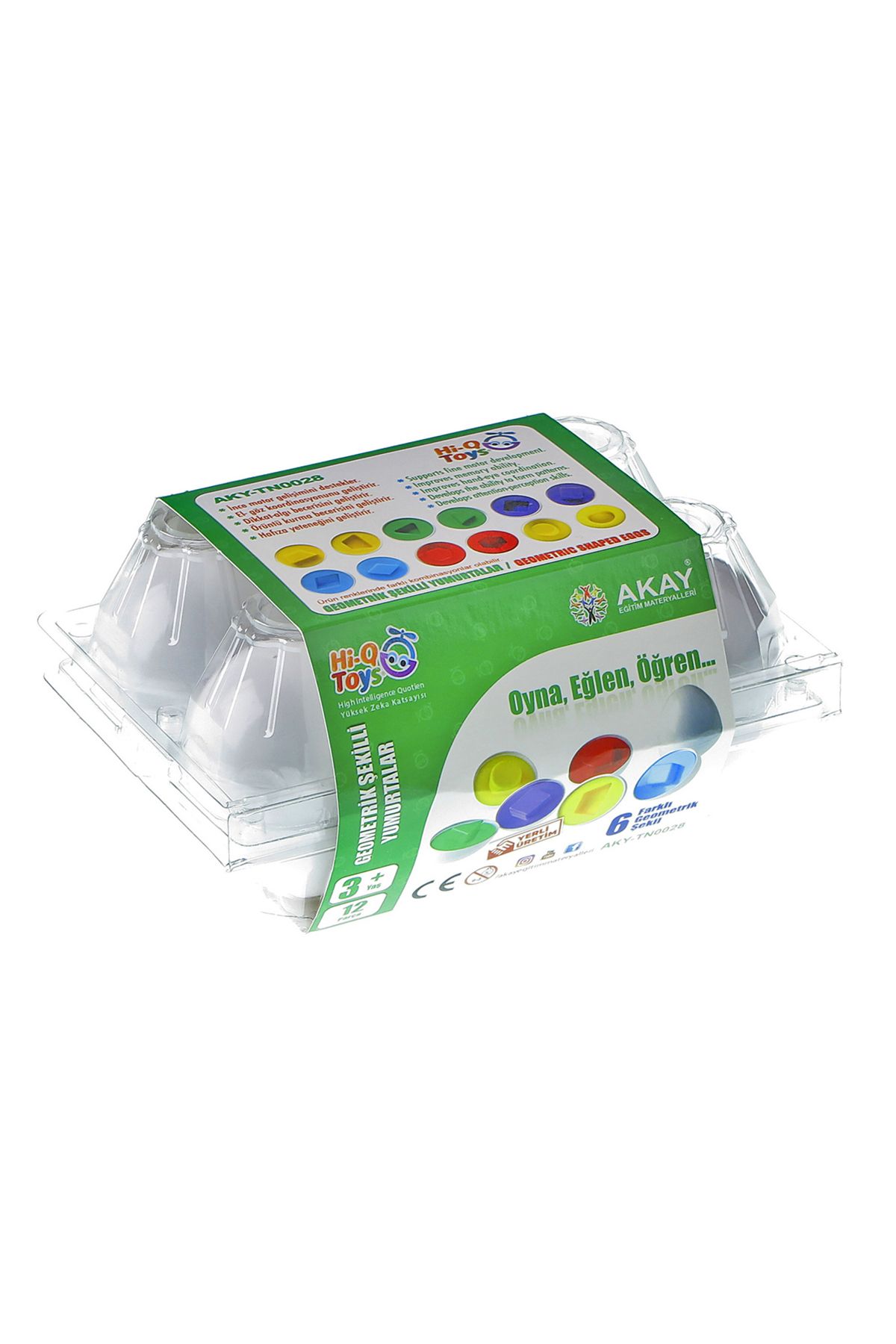 Hi-Q Toys Hİ-Q TOYS ŞEKİLLİ YUMURTALAR GEOMETRİK VİYOL 6 LI