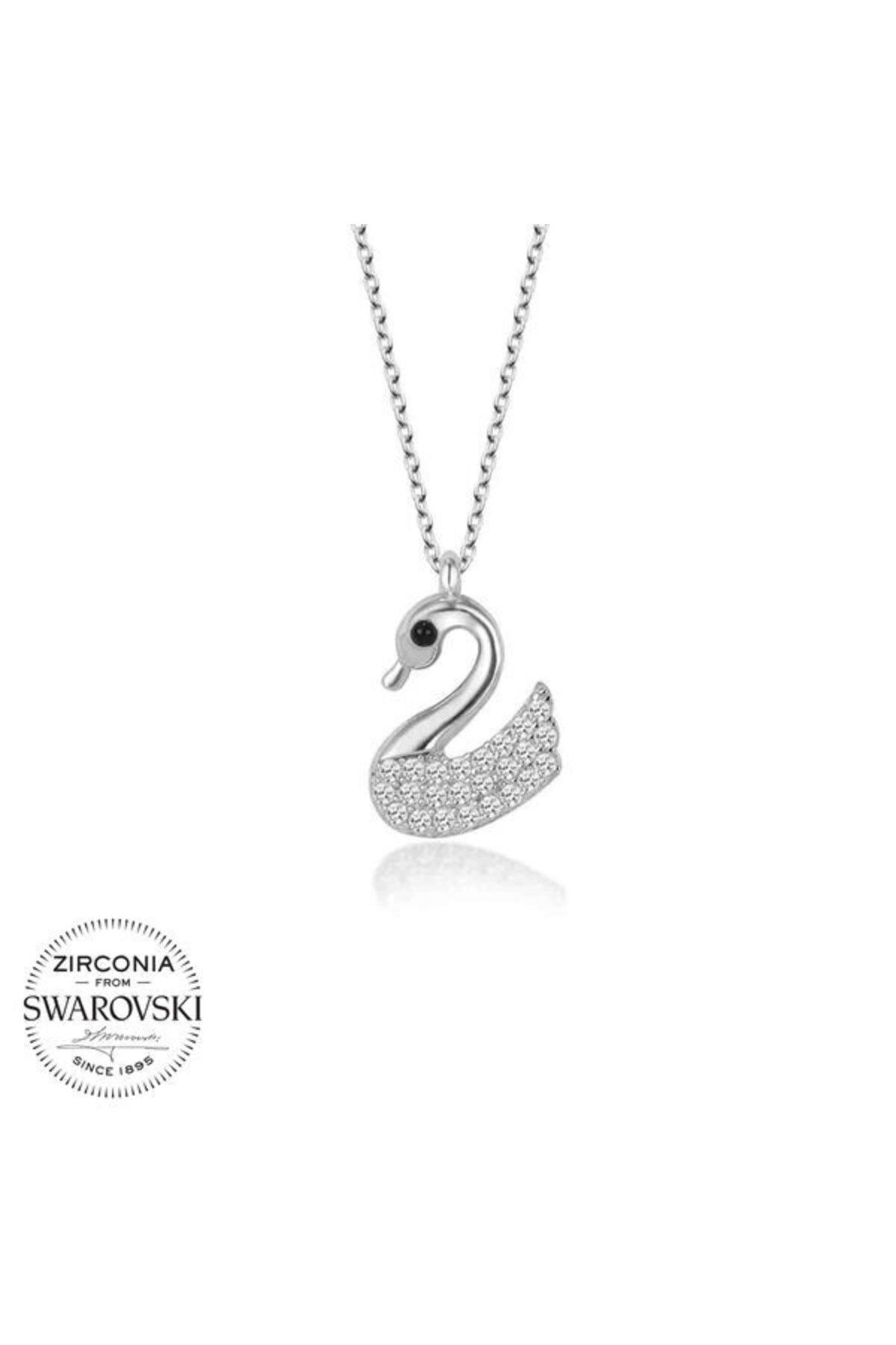shop Kuğulu 925 Ayar Gümüş Kolye