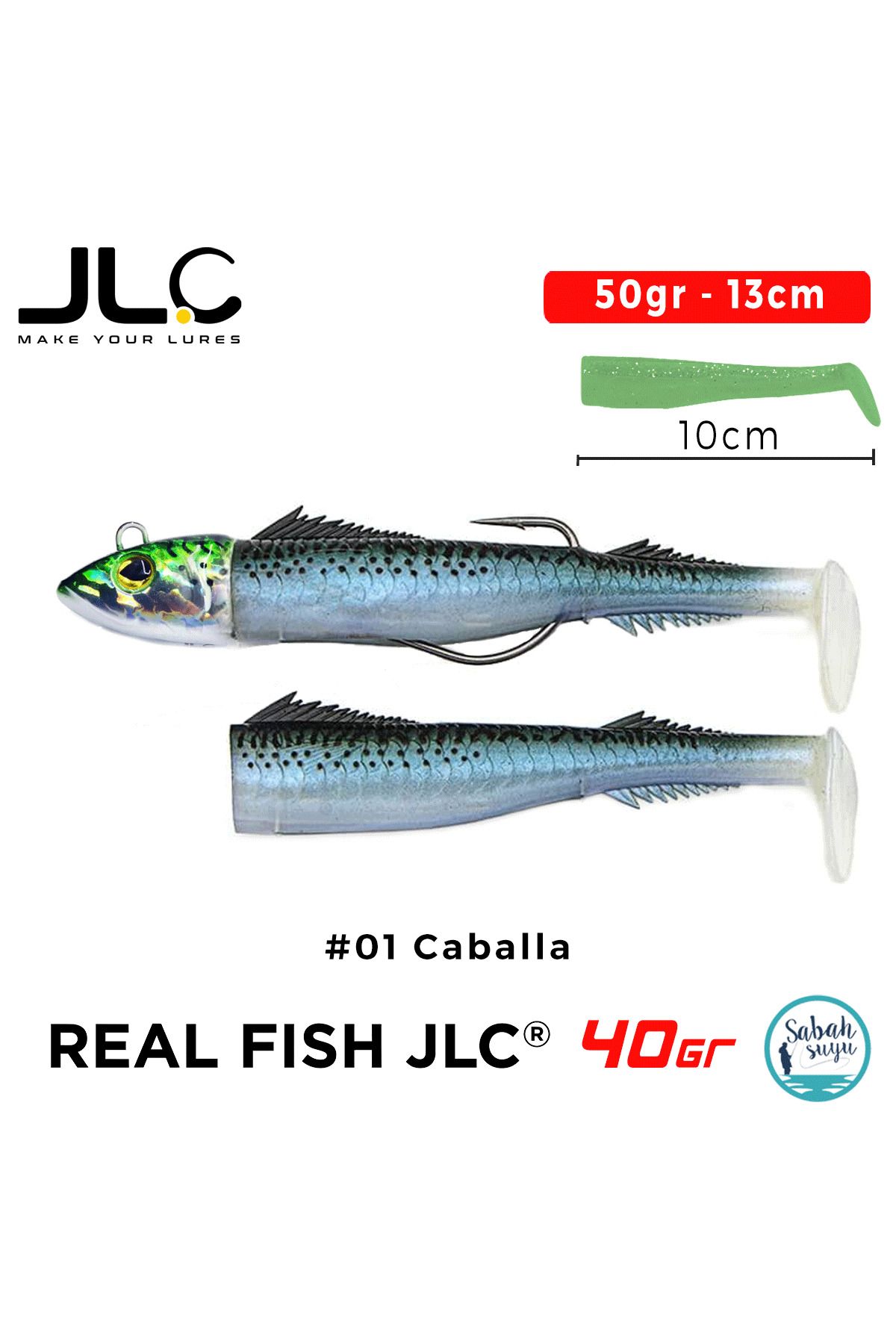JLC Real Fish 40 Combo Set 50gr 13cm #01 Caballa (2+1) Silikon Balık