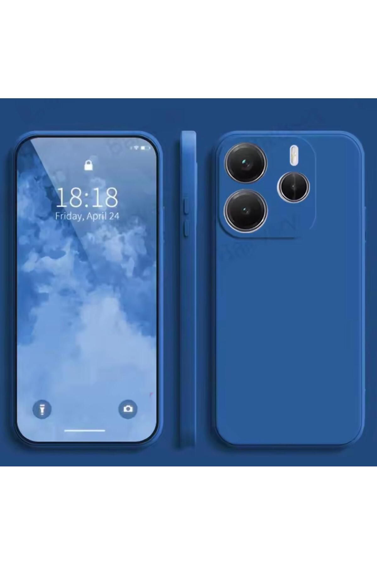 Sphone Xiaomi Redmi Note 14 5g Kılıf Kamera Çıkıntılı Korumalı Liquid Sıvı Silikon İçi Kadife Lansman Renk