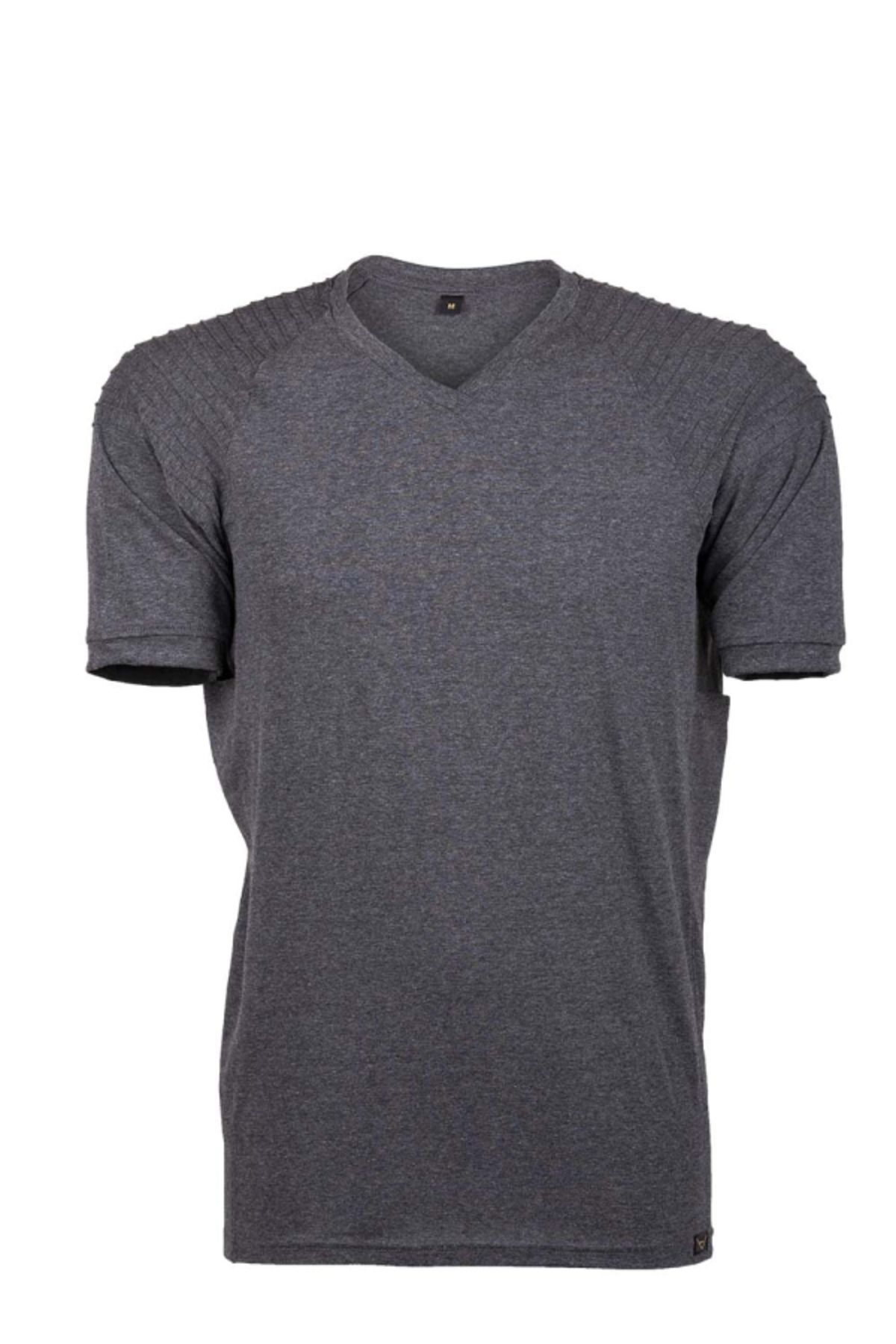VAV WEAR Tactical Outdoor Günlük Tişört Erkek Kısa Kollu Pamuklu Elastan Nervürlü Esnek Ter Emer TTHIN02