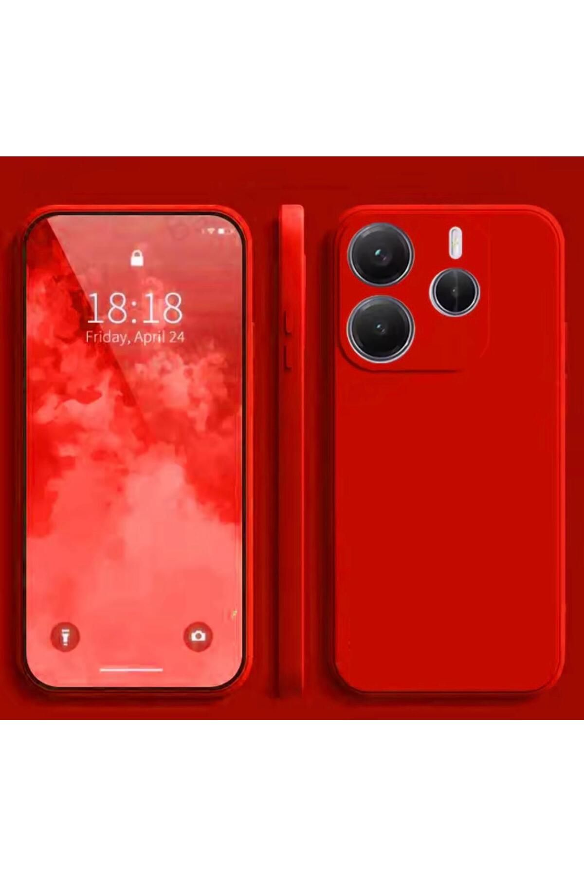 Sphone Xiaomi Redmi Note 14 5g Kılıf Kamera Çıkıntılı Korumalı Liquid Sıvı Silikon İçi Kadife Lansman Renk