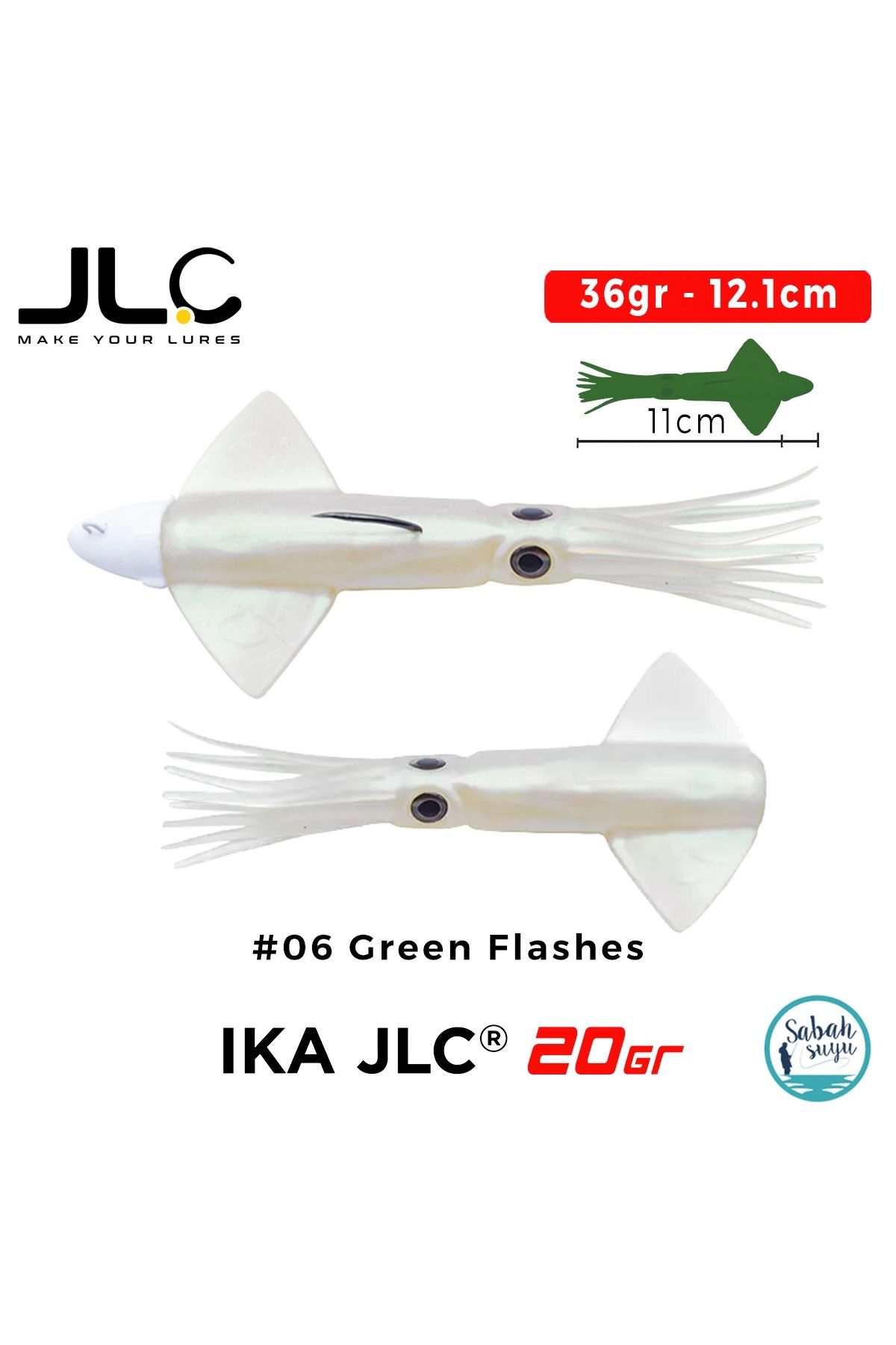JLC IKA 20 Combo Set 36gr 12.1cm #06 Green Flashes (2+1) Silikon Kalamar