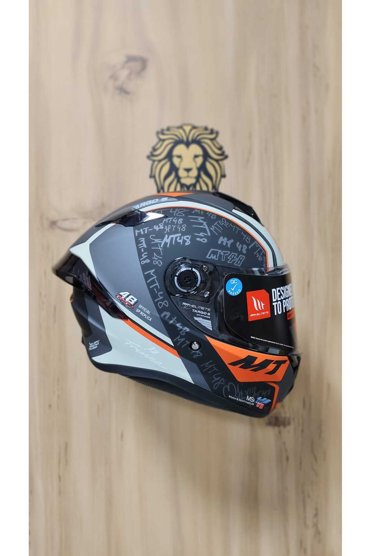 MT -LEOS MOTOR-MT HELMETS IVAN ORTOLA 2024 B4 MATT-FULLFACE MOTOSİKLET KASKI-