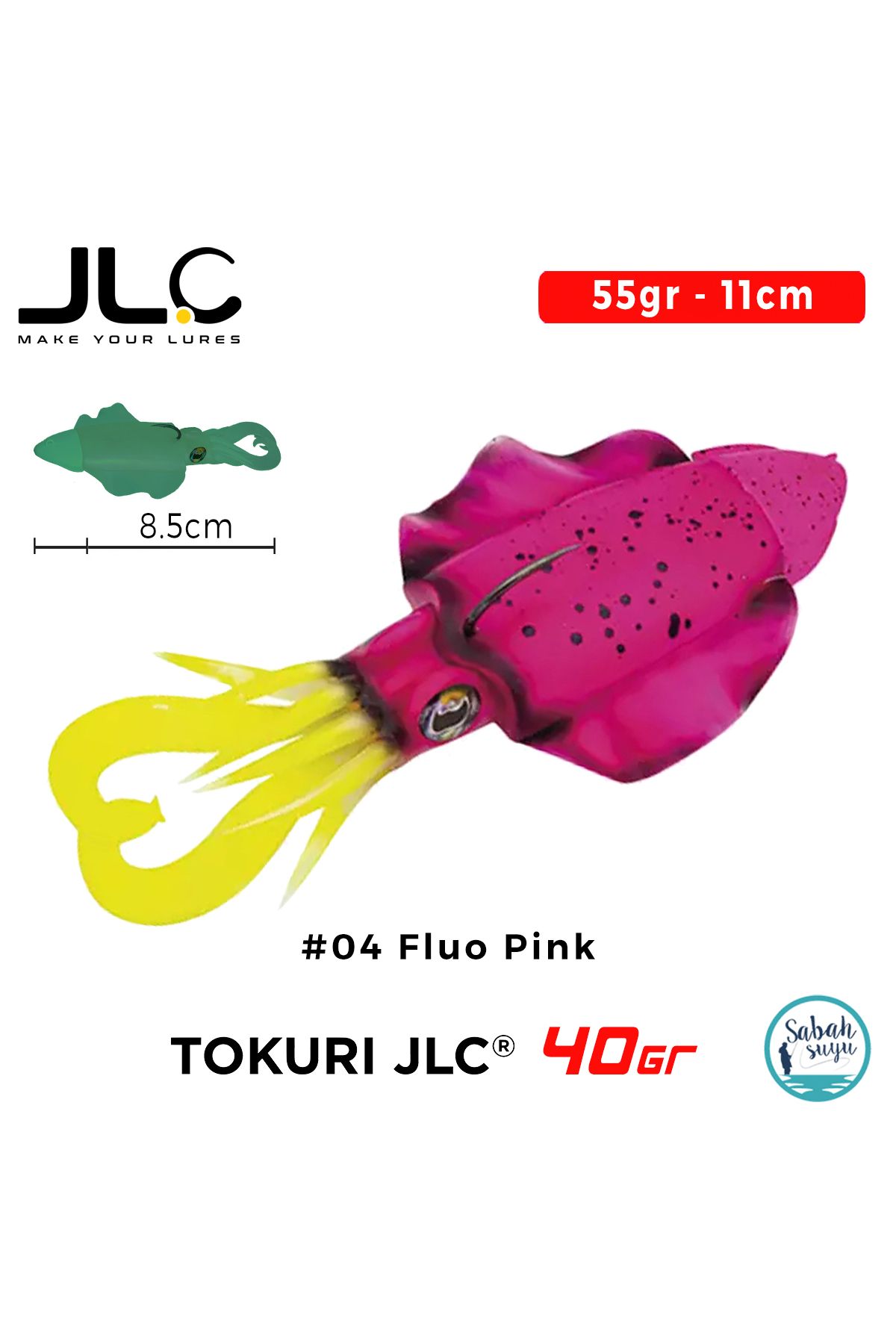 JLC Tokuri 40 Set 55gr 11cm #04 Pink Silikon Sübye