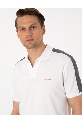 Pierre Cardin Koyu Gri Kol Detaylı Slim Fit Polo Yaka Tişört 50307520-VR080