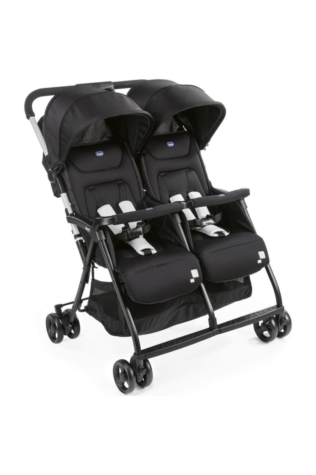 Skygo Chicco Ohlala Twin İkiz Bebek Arabası Black Nigth