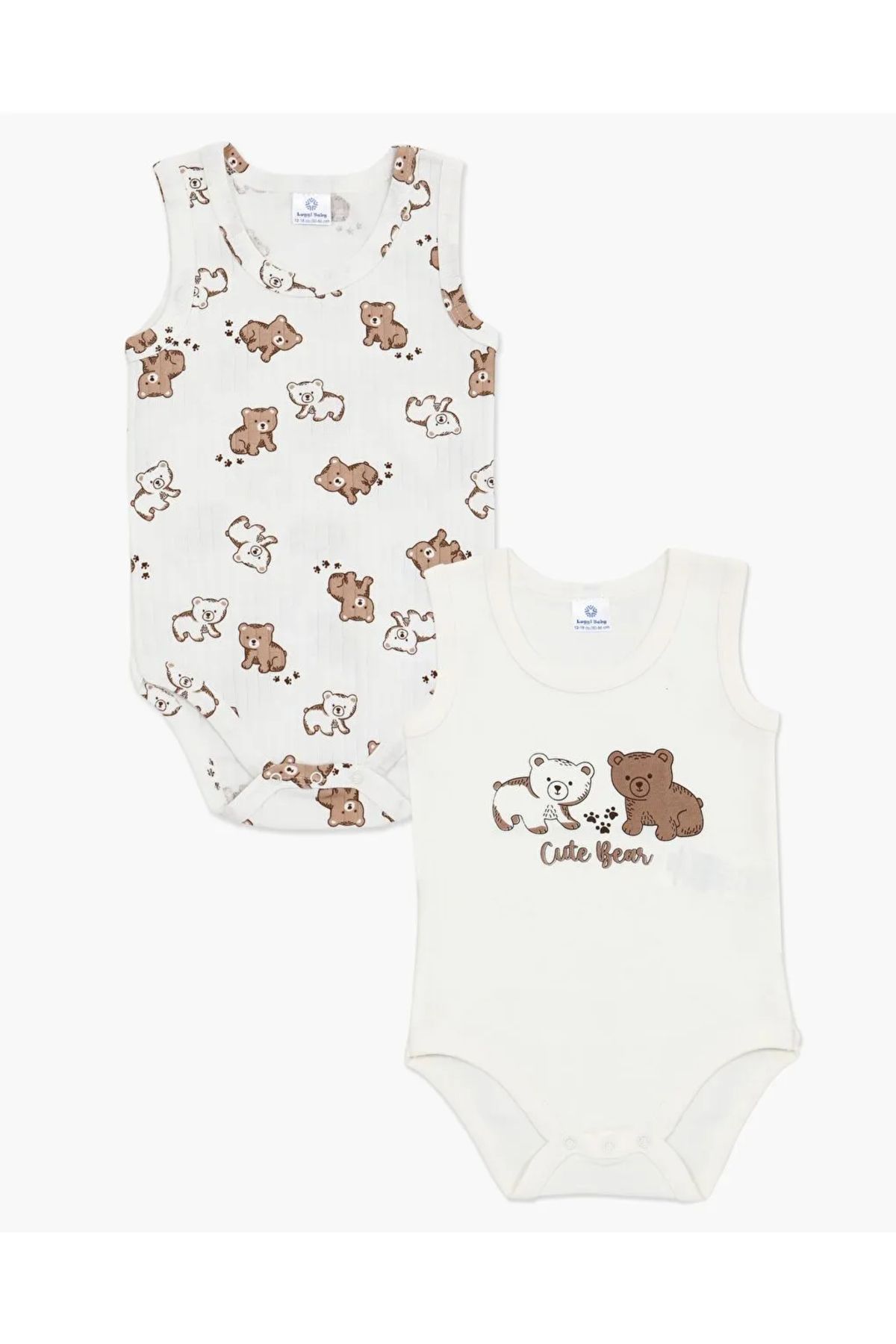 Ugly Duck 3-36 AY ARALIĞINDA ERKEK BEBEK AYICIK 2'Lİ BODY - EKRU