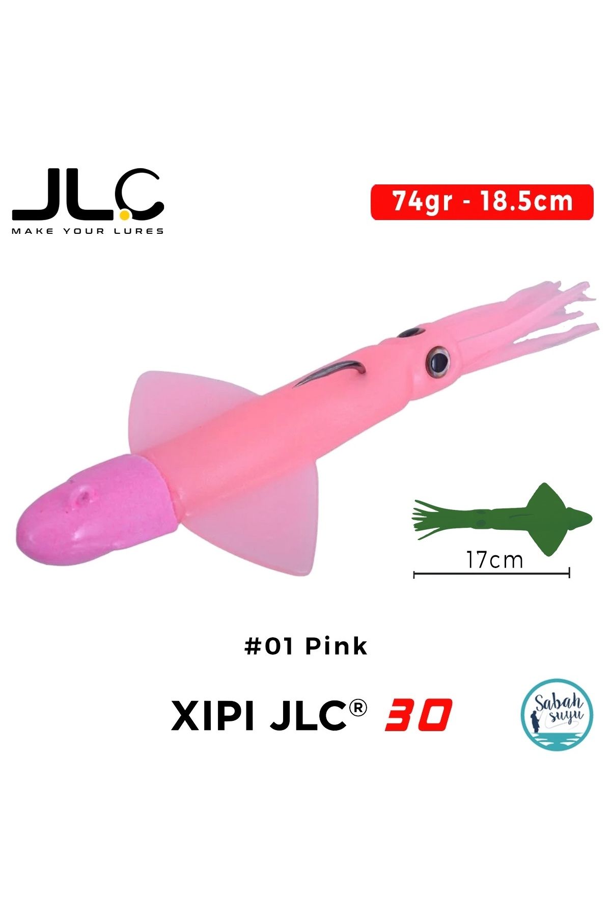 JLC Xipi 30 Set 74gr 18.5cm #01 Pink Silikon Kalamar