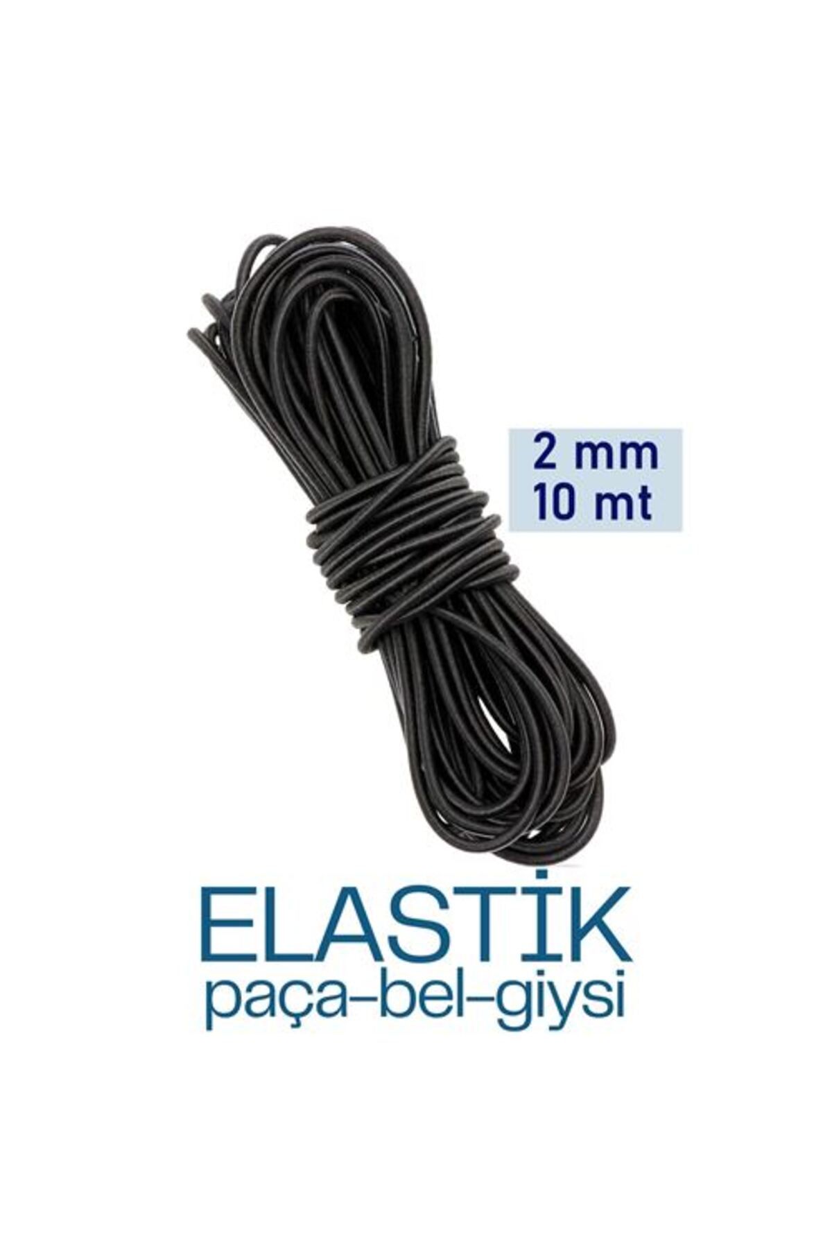 Skygo Bel Paça Giysi Lastiği 2 mm 10 Mt SİYAH