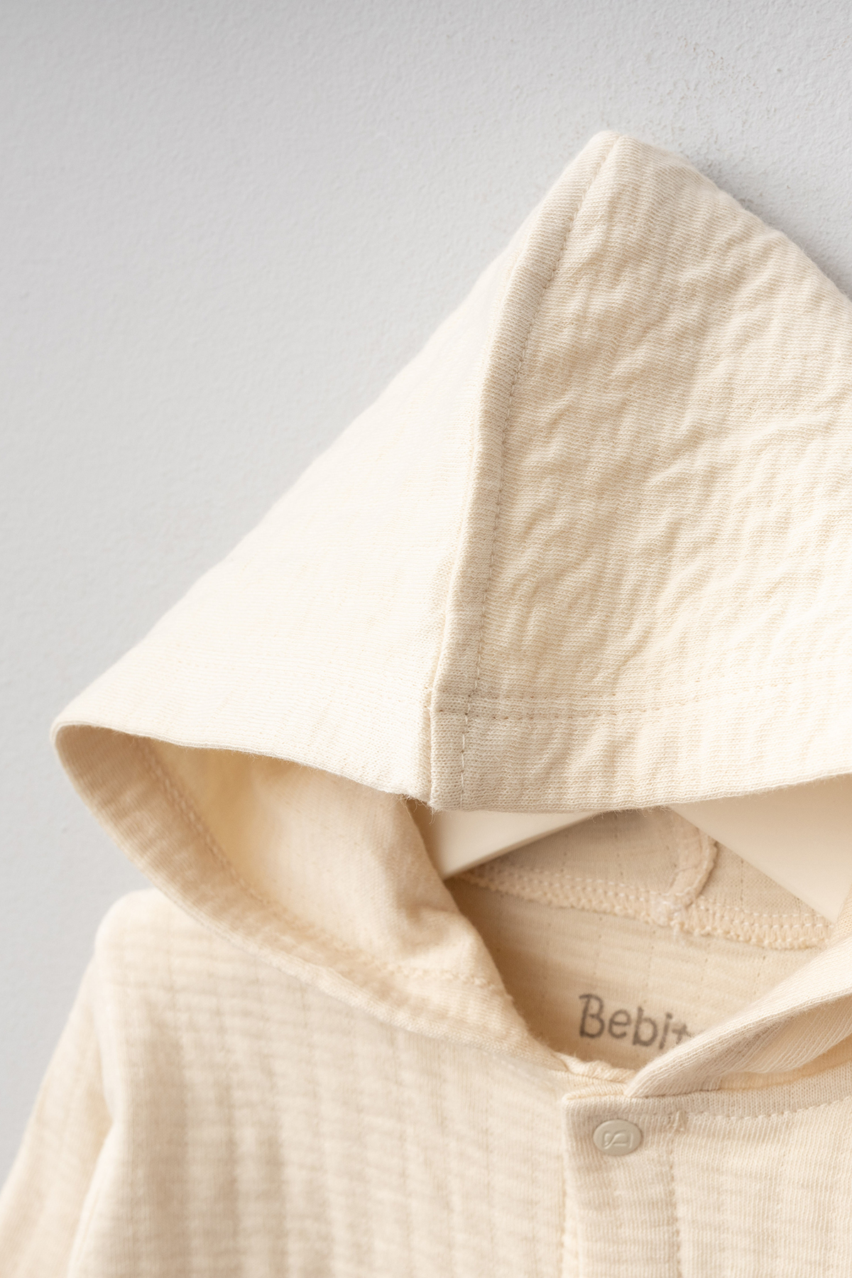 Bebitof Sevimli Köpekcikler Desenli Kapüşonlu Pamuklu Bebek Hırka fotoğrafı 4 (önizleme)