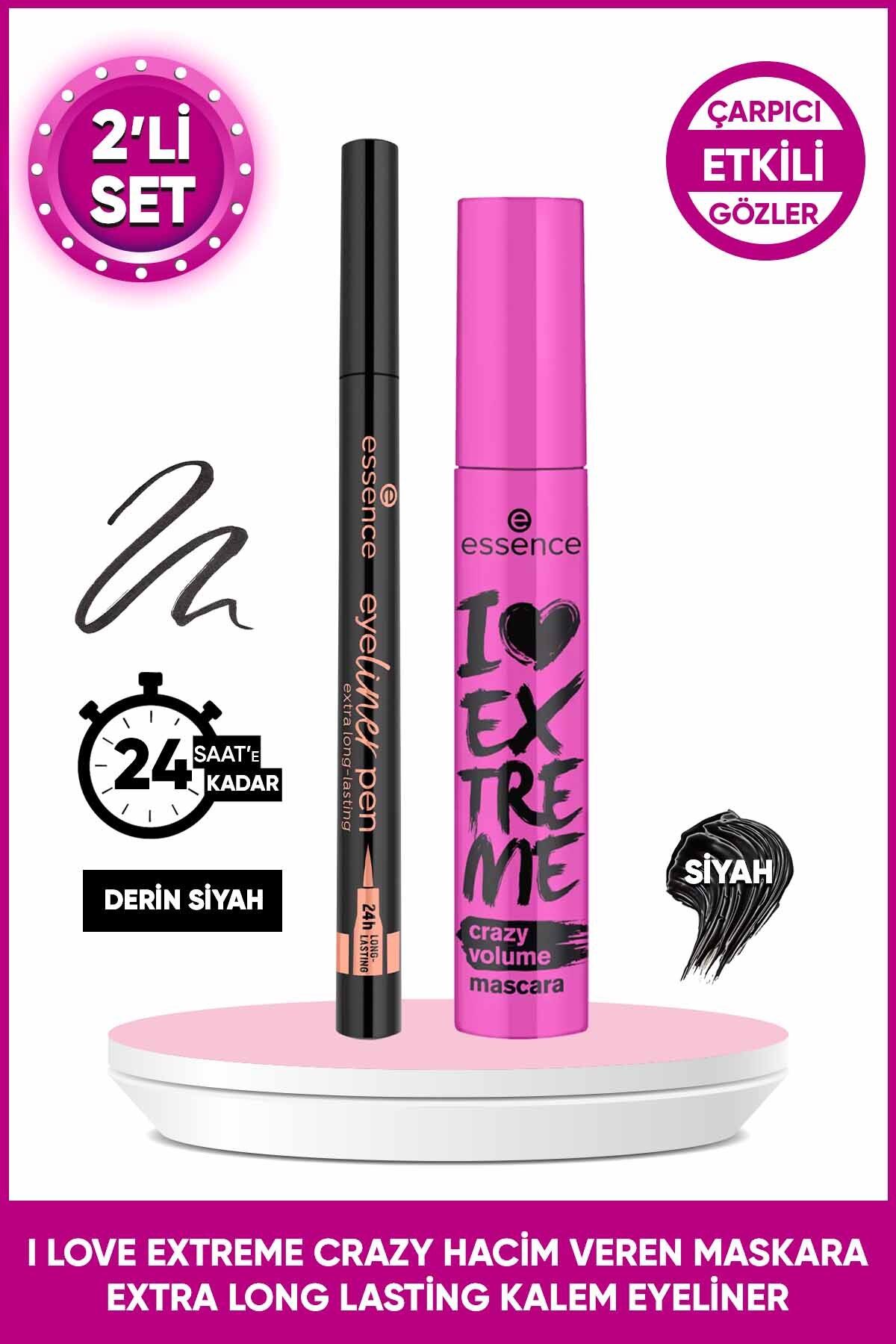 Essence CRAZY MASKARA & EXTRA LONG-LASTİNG KALEM EYELİNER 010