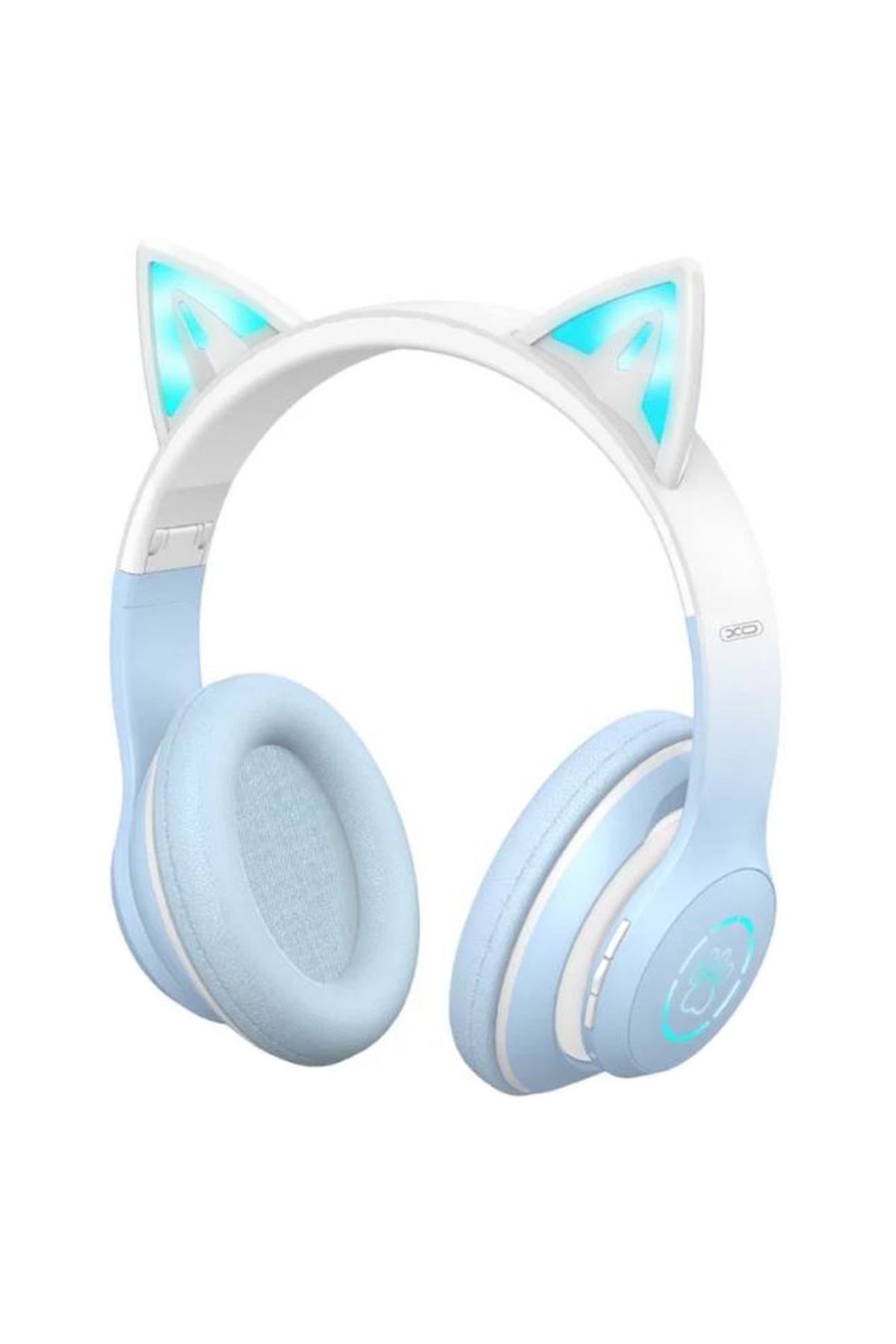 REDz Accessories Căști Bluetooth Xo-be38 Cat Ear, Gaming, 300mah, Durată De Viață A Bateriei De 6,5 Ore, Led Colorat, Albastru - Mărime unică