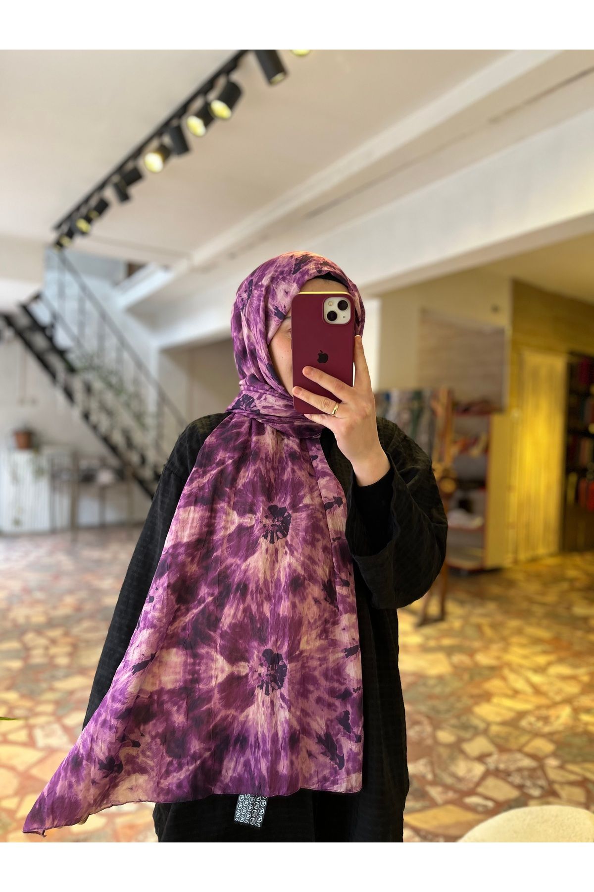 Neva Bambu Döndü Desen Şal