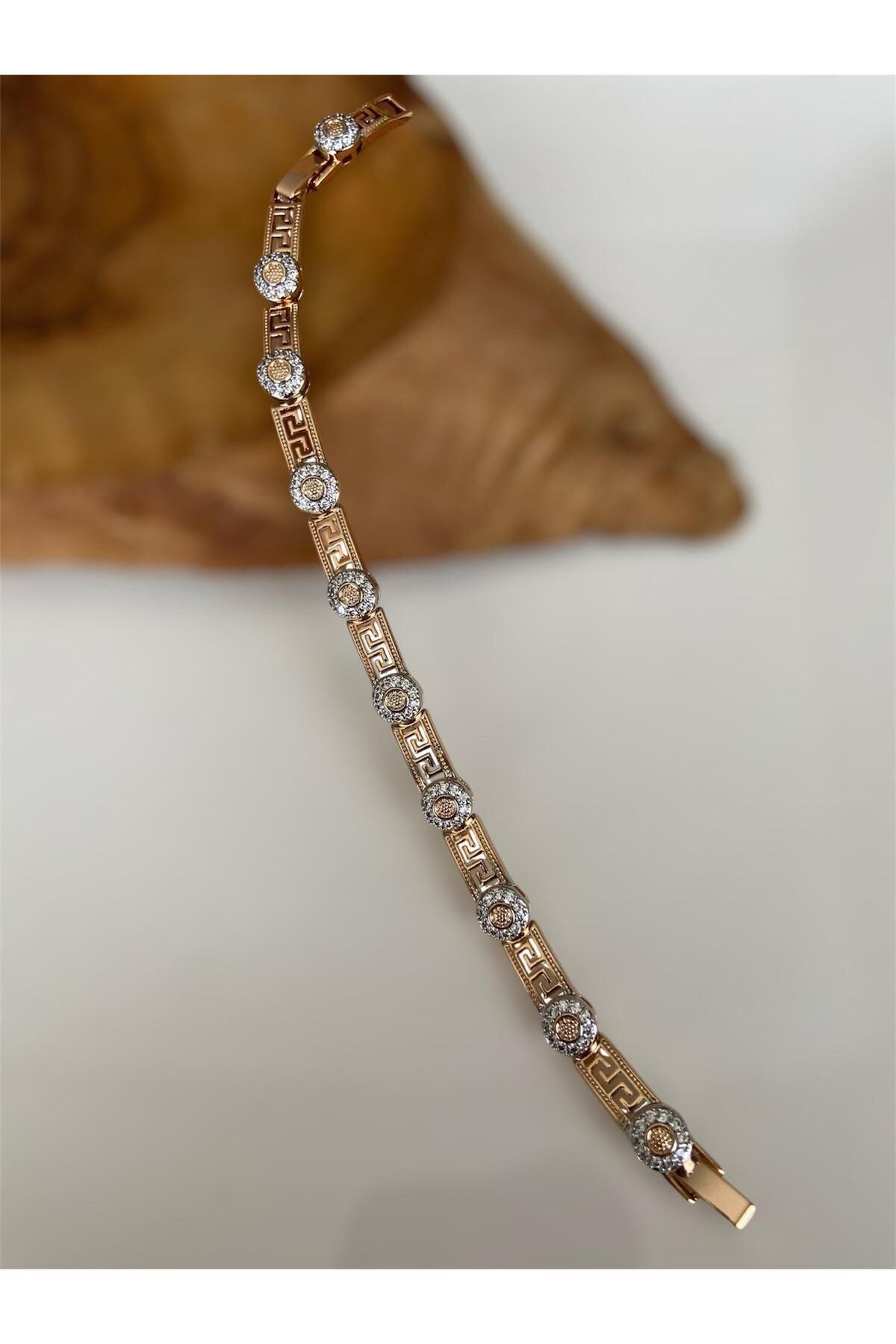 Allen Accessories ROSE ÇELİK ZİRKON TAŞLI BİLEKLİK