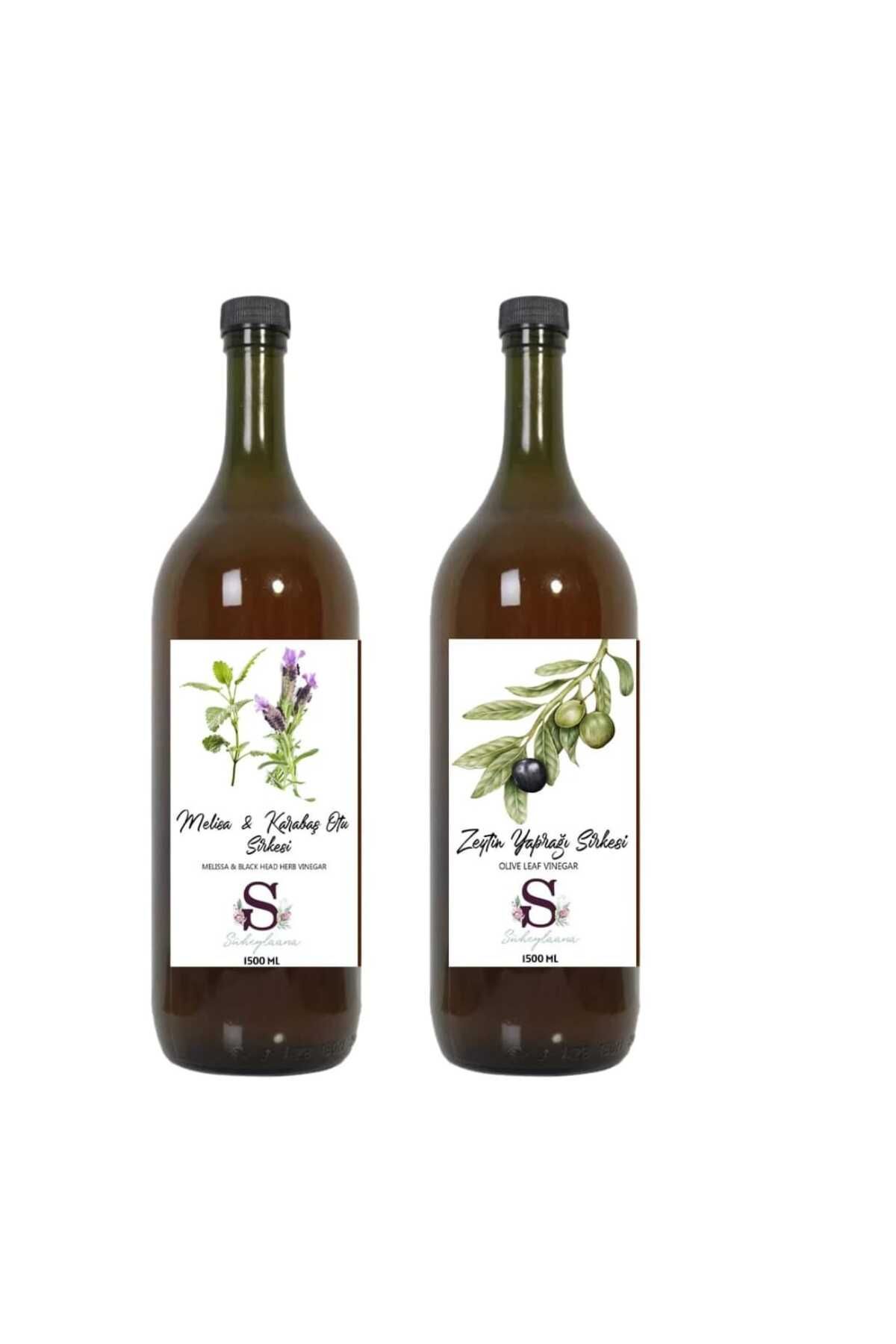 Süheylaana Doğal Melisa & Karabaş Otu Sirkesi 1500 Ml - Zeytin Yaprağı Sirkesi 1500 Ml