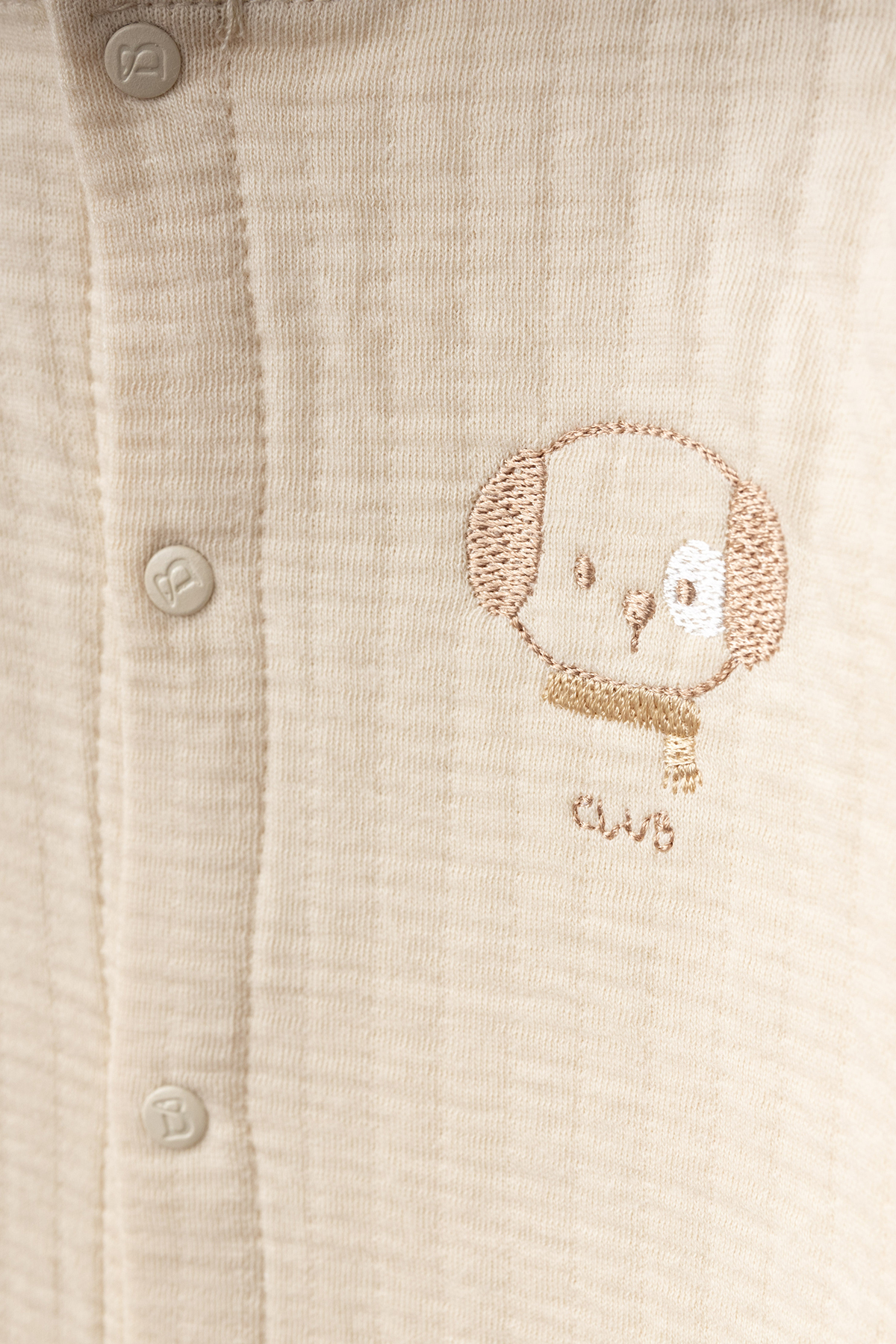 Bebitof Sevimli Köpekcikler Desenli Kapüşonlu Pamuklu Bebek Hırka fotoğrafı 2 (önizleme)