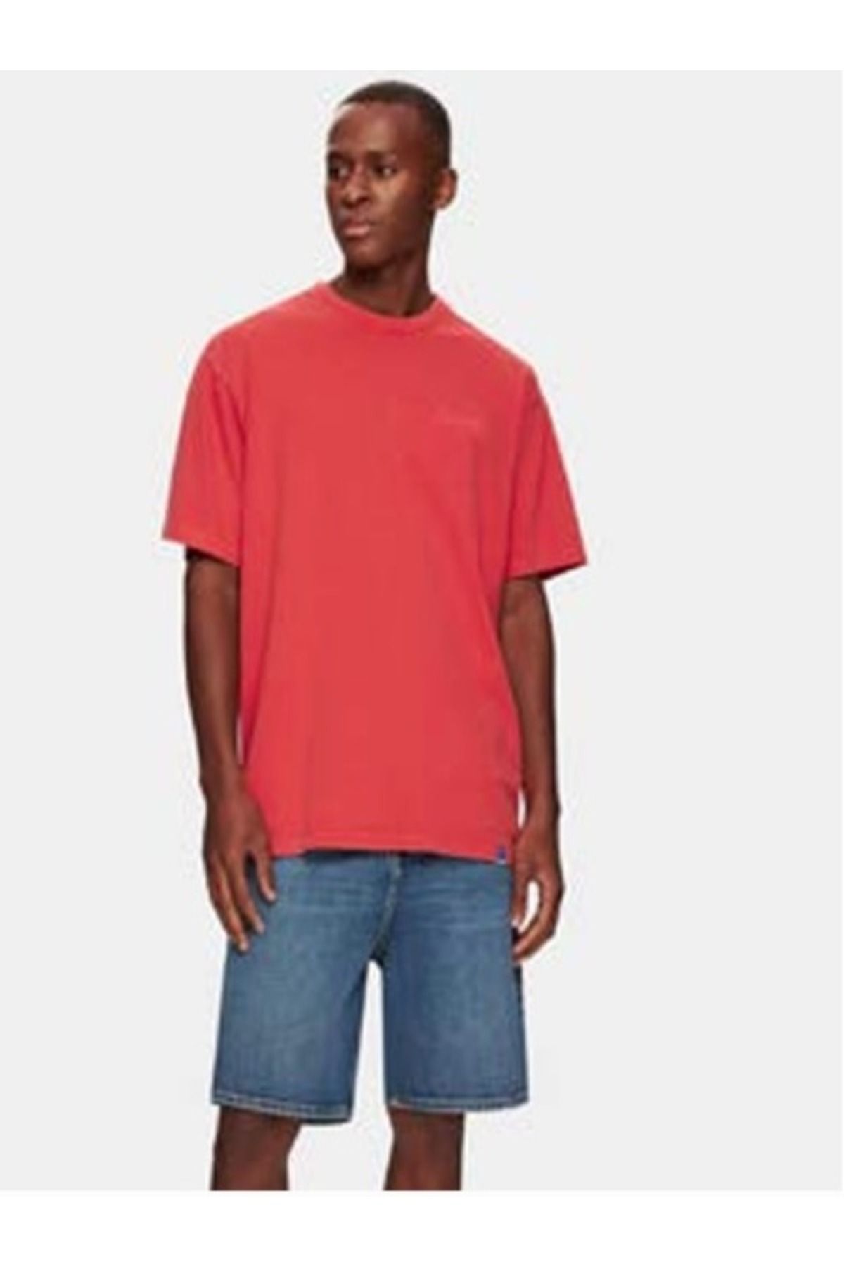 Ltb YIKAMALI SIRT BASKILI KIRMIZI ERKEK T-SHIRT