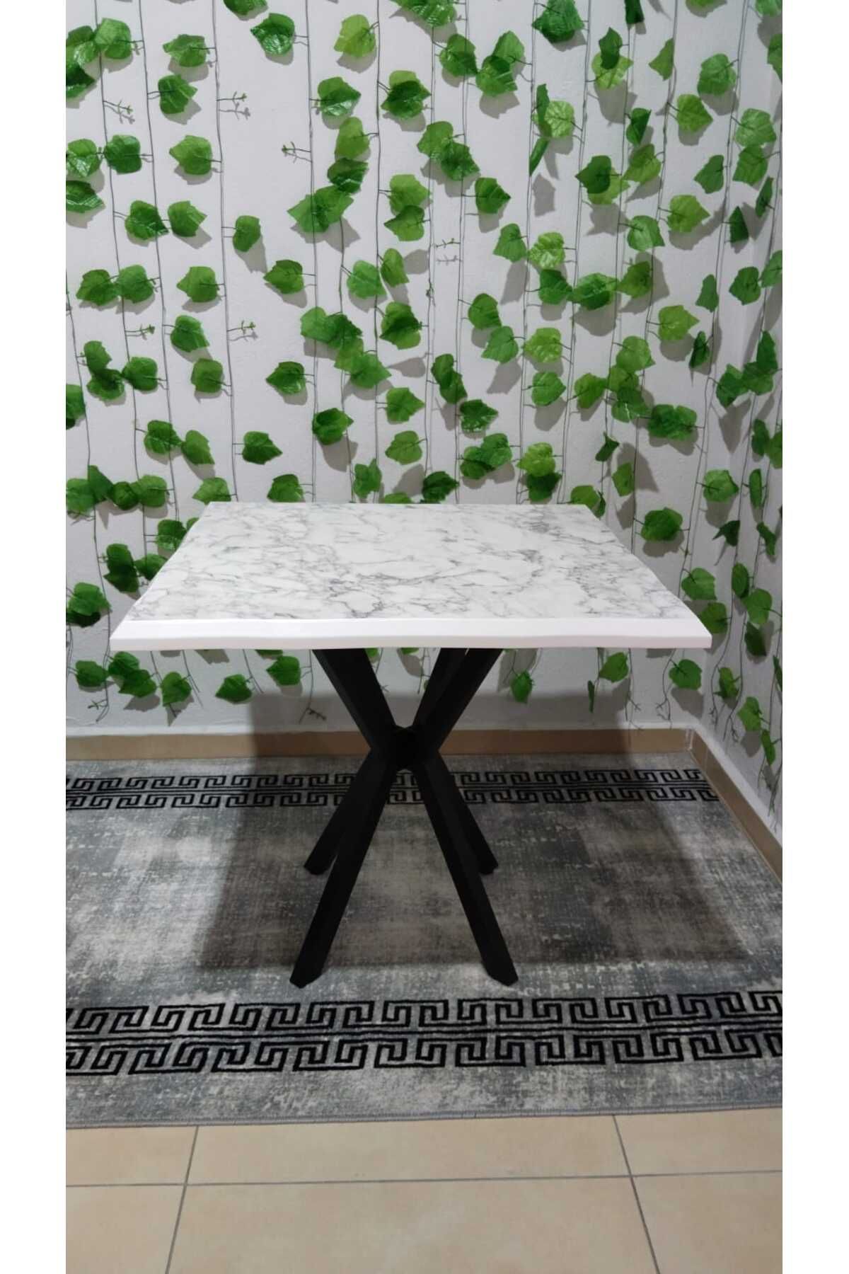 ÖZCAN METAL 80×80 cm MDF Kare Masa Balkon & Kafe Masası