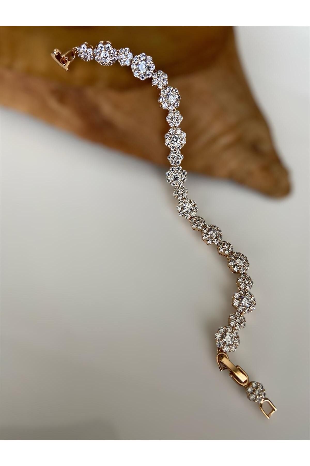 Allen Accessories ROSE ÇELİK ZİRKON TAŞLI BİLEKLİK