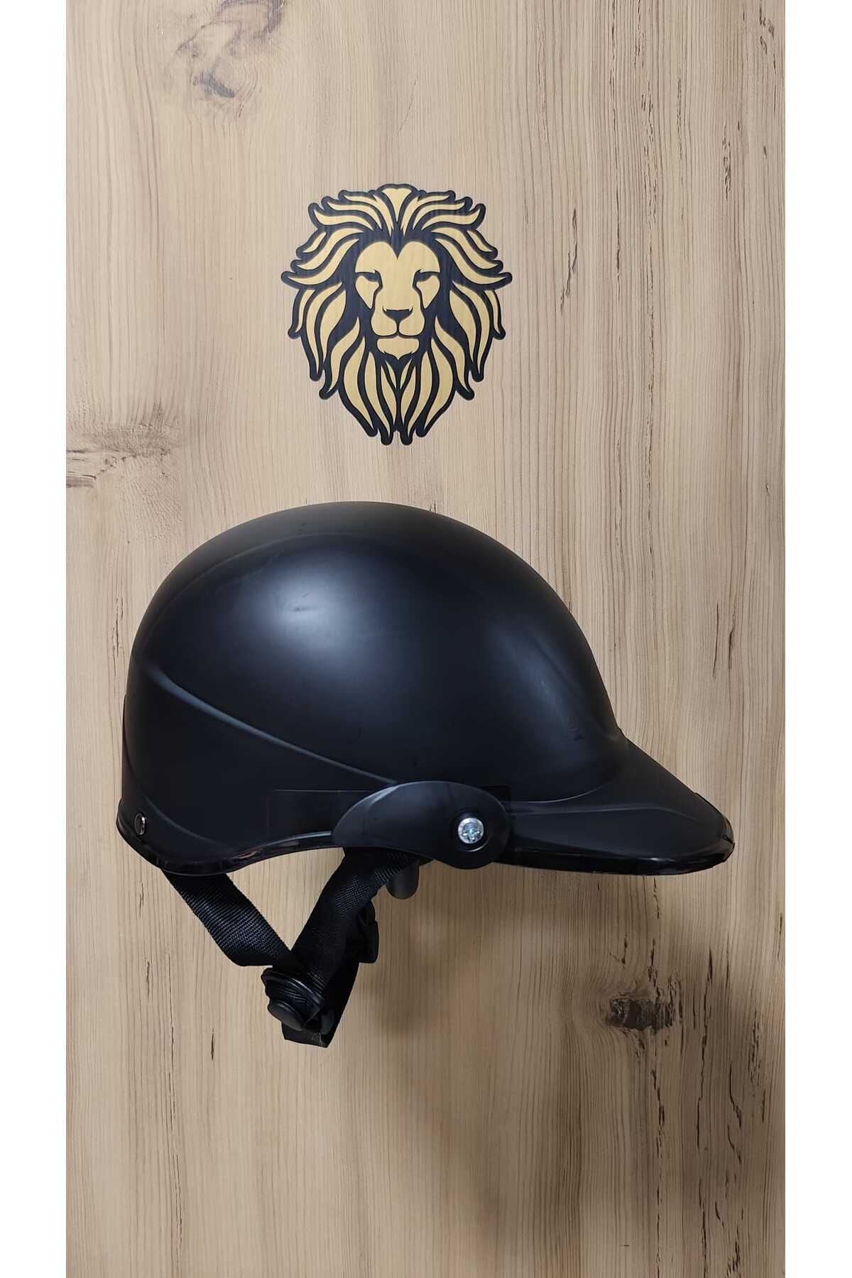 Leos -LEOS MOTOR-JOKEY KASK-CAMSIZ MODEL-SİYAH RENK-YERLİ ÜRETİM-
