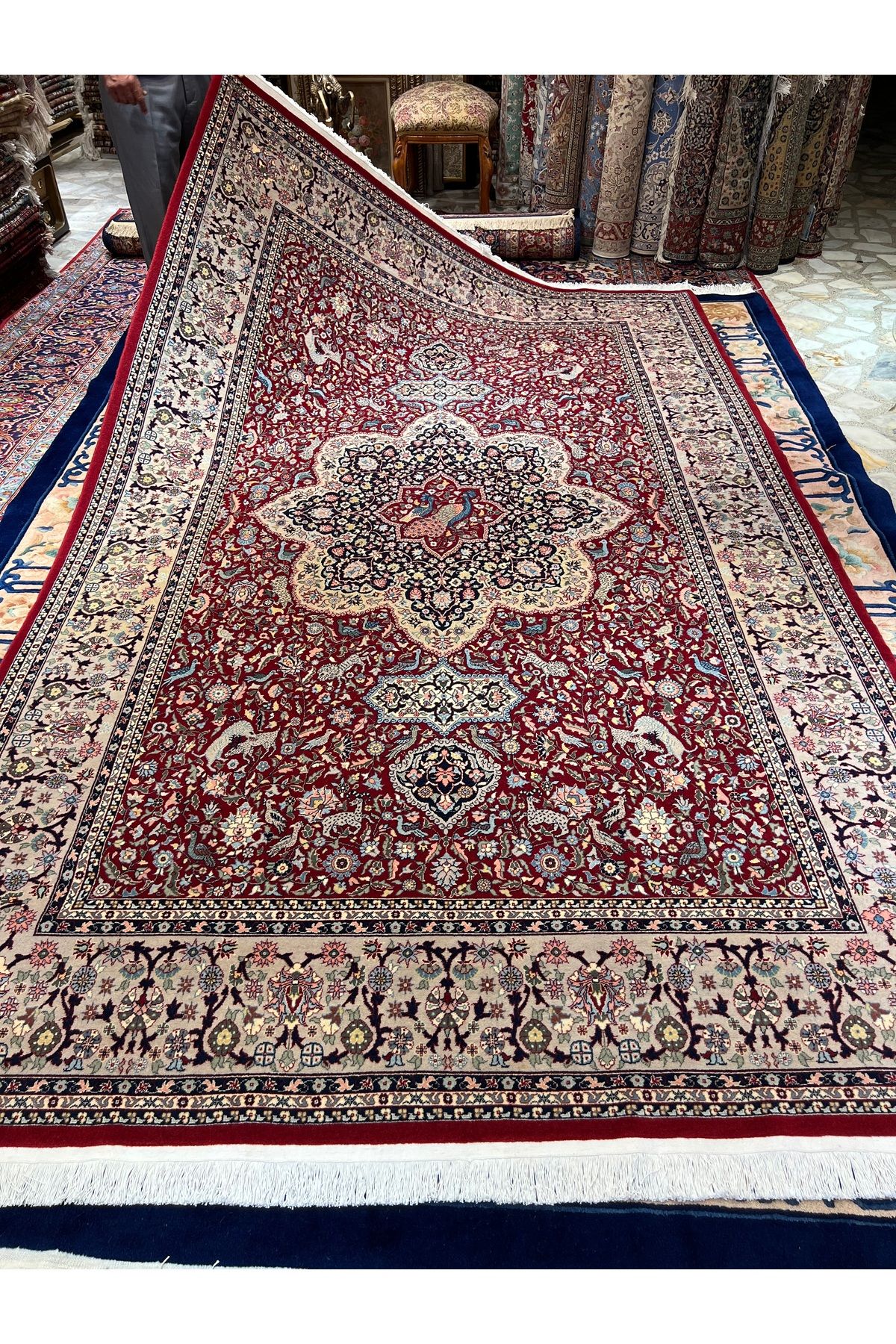 RD RAMAZAN DAĞ EL HALI SANATI El Dokuma Hereke Halısıdır İmzalı Sümerbank Dokunmuştur Ebat 315x200,