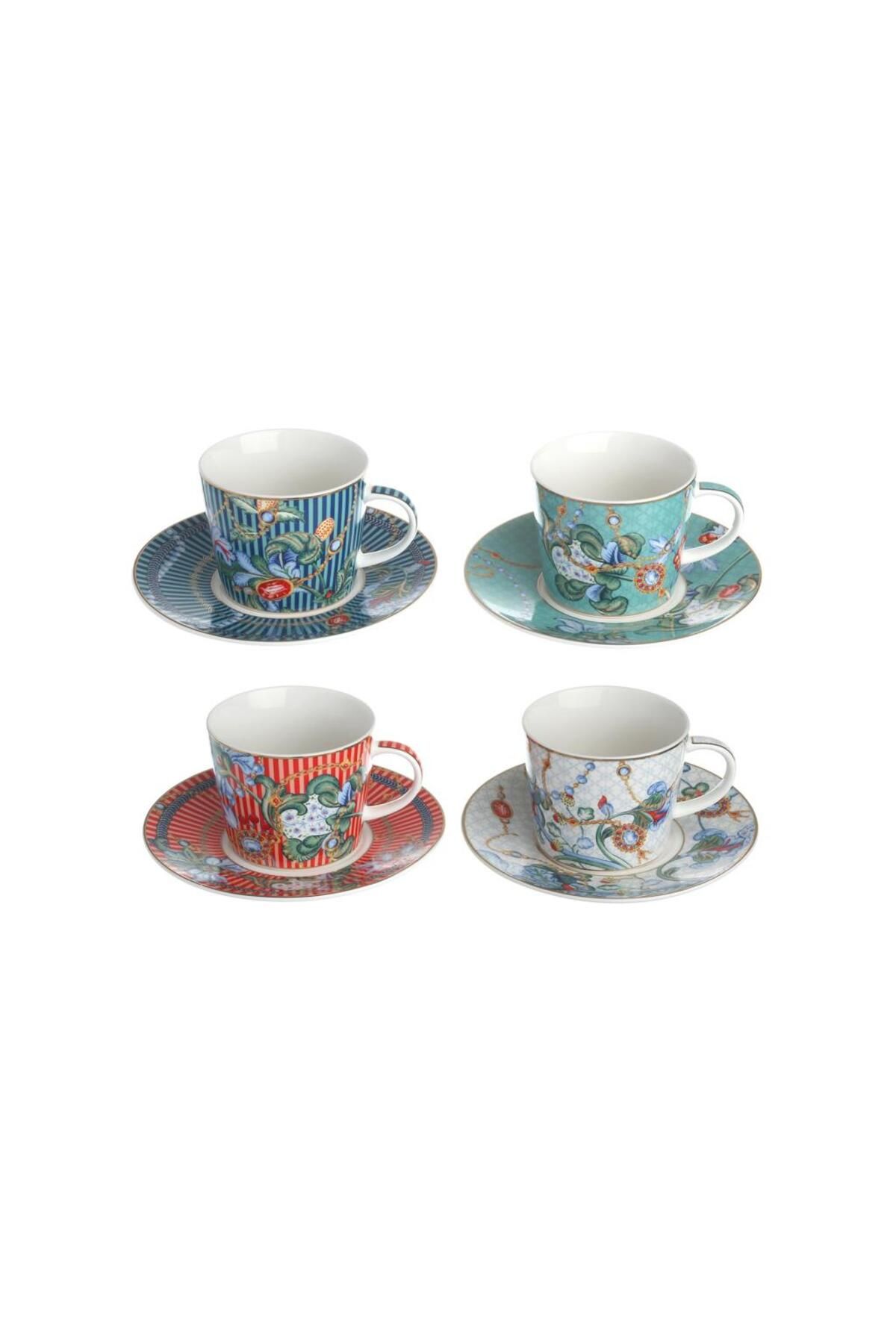 Lucky Art Chantelle Bone 4lü Kahve Fıncanı Setı
