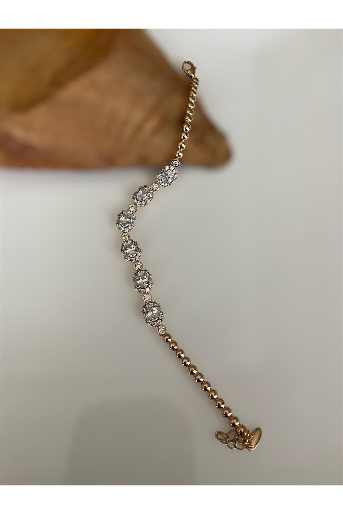 Allen Accessories ROSE ÇELİK ZİRKON TAŞLI BİLEKLİK