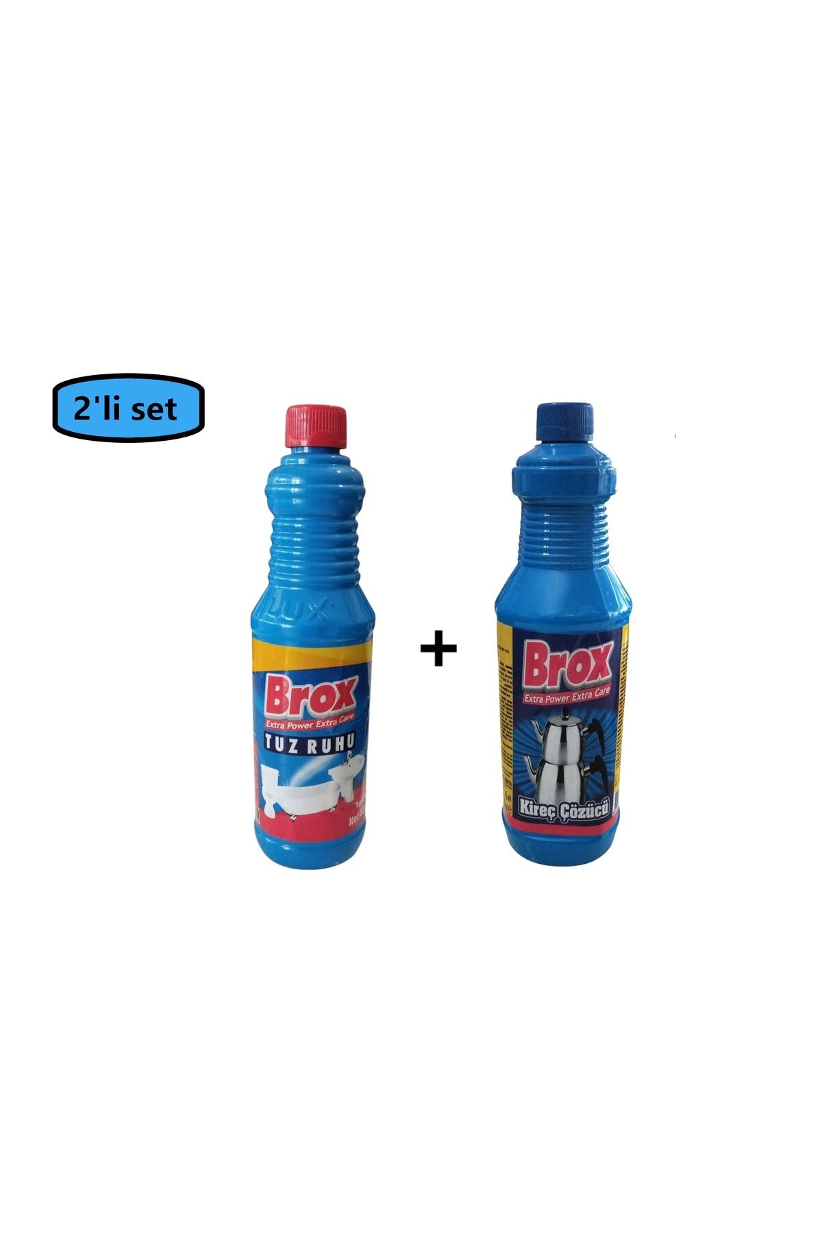 BROX Kireç Çözücü 1000 Ml + Brox Tuz Ruhu 600 G--(2'li Set)