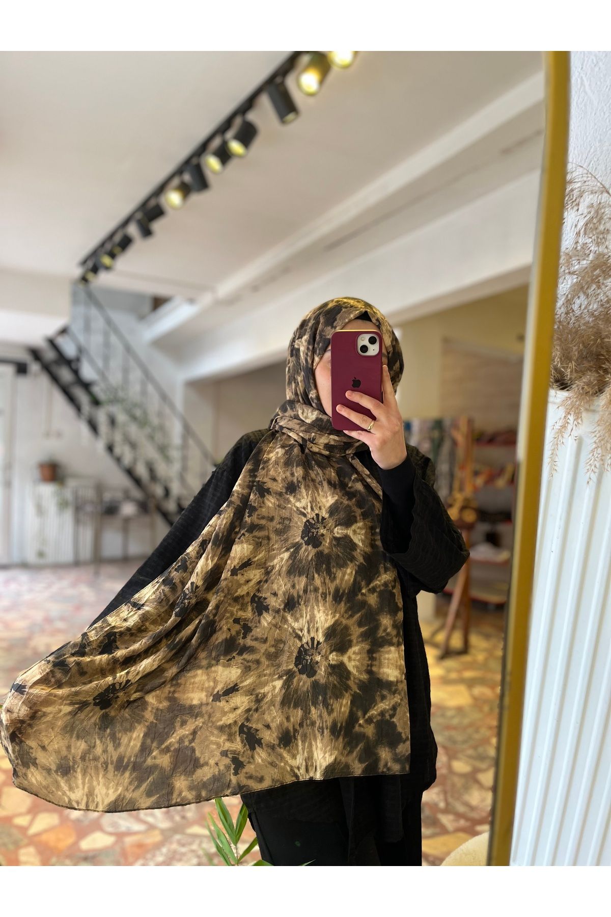 Neva Bambu Döndü Desen Şal