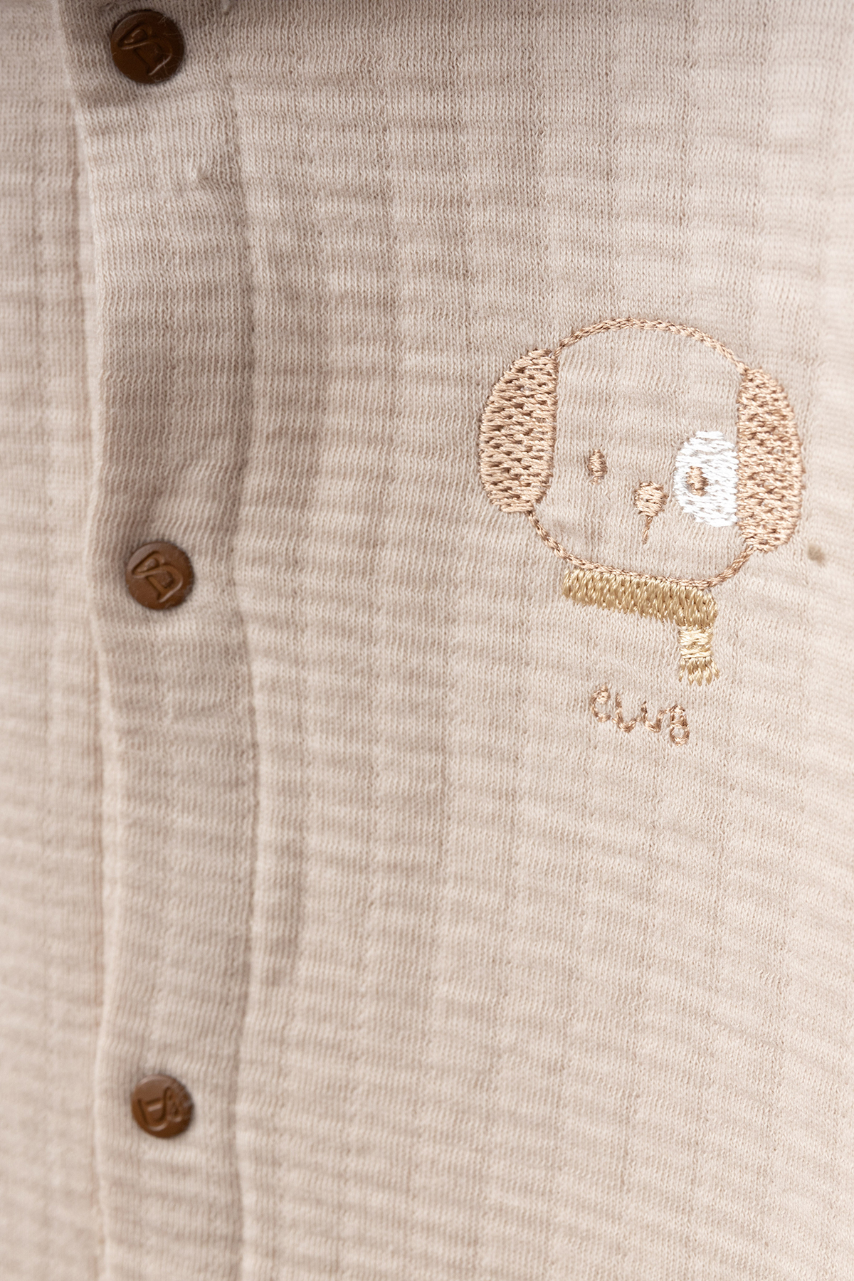 Bebitof Sevimli Köpekcikler Desenli Kapüşonlu Pamuklu Bebek Hırka fotoğrafı 2 (önizleme)