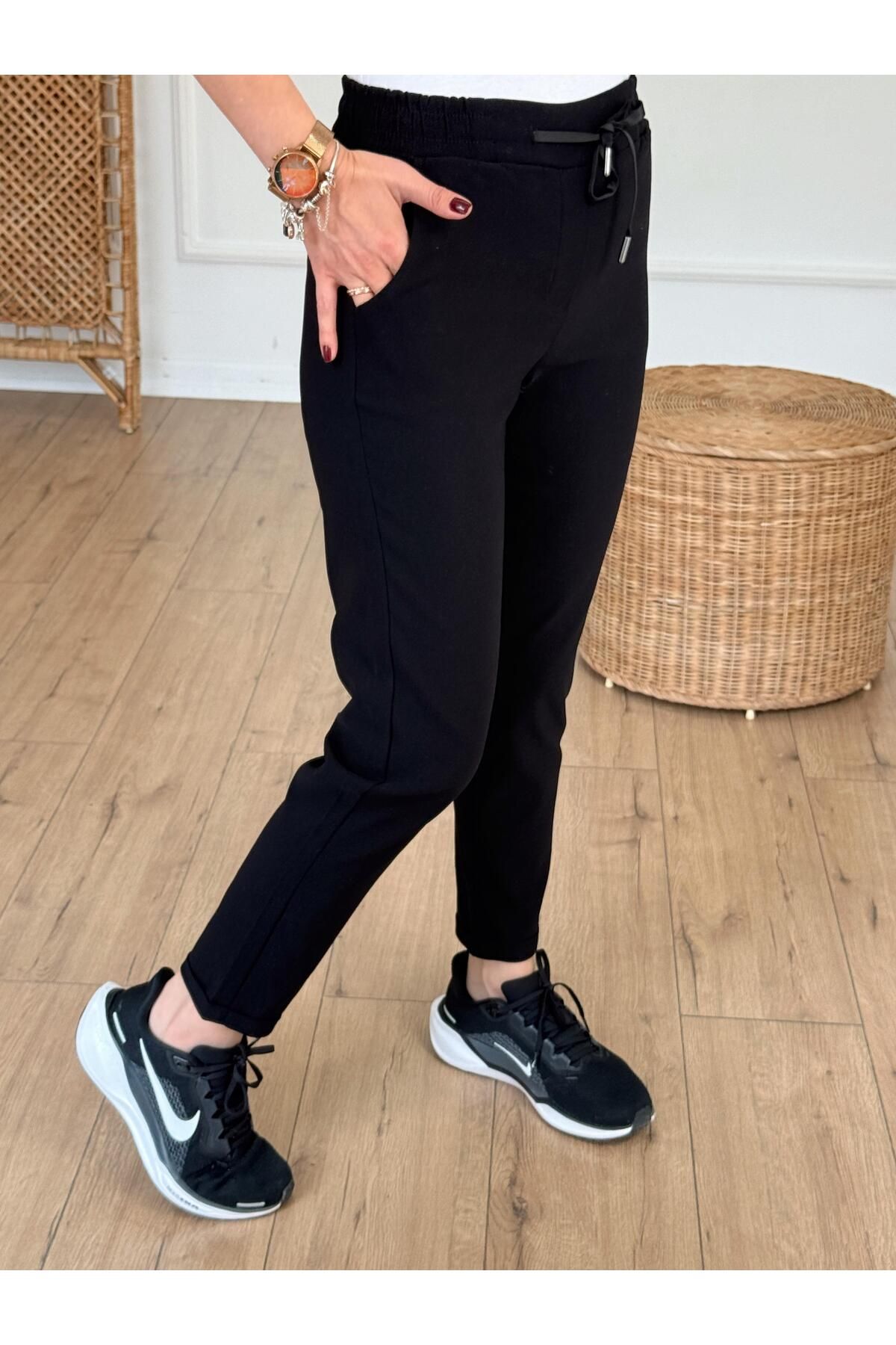 X-Young Duble Paça Likralı Pantolon SİYAH