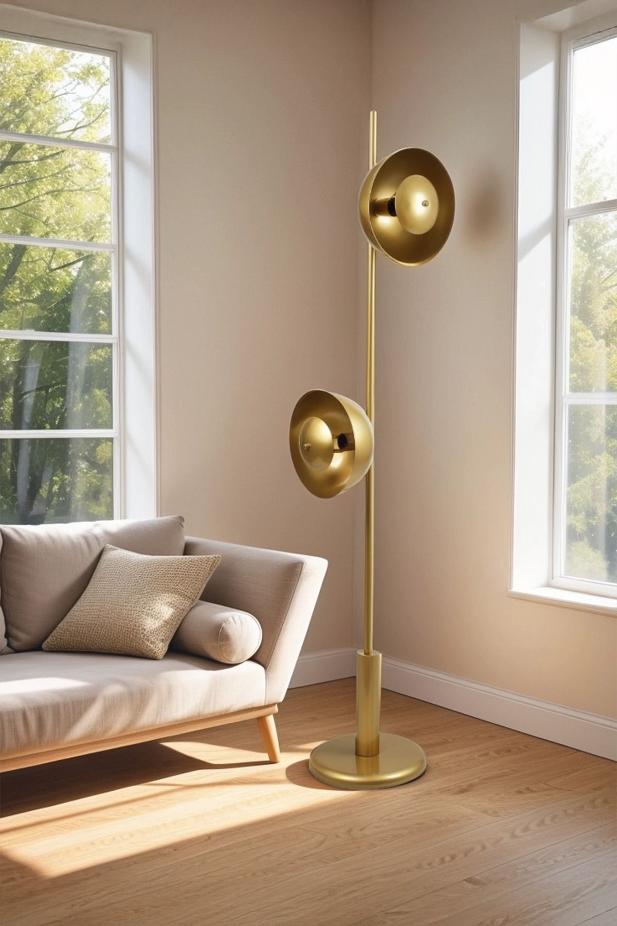 Vinner Dijon Metal Ayaklı Lambader, Salon Lambader, Modern Lambader