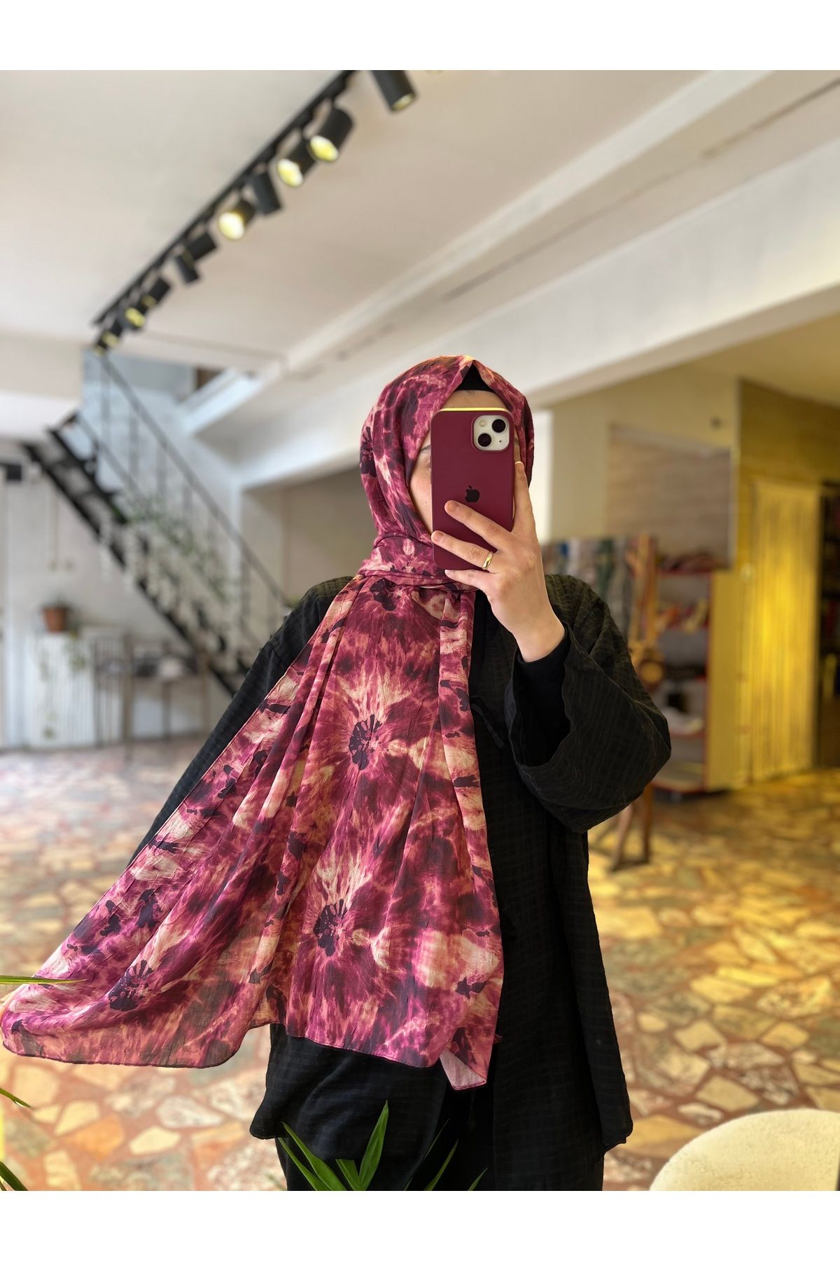 Neva Bambu Döndü Desen Şal