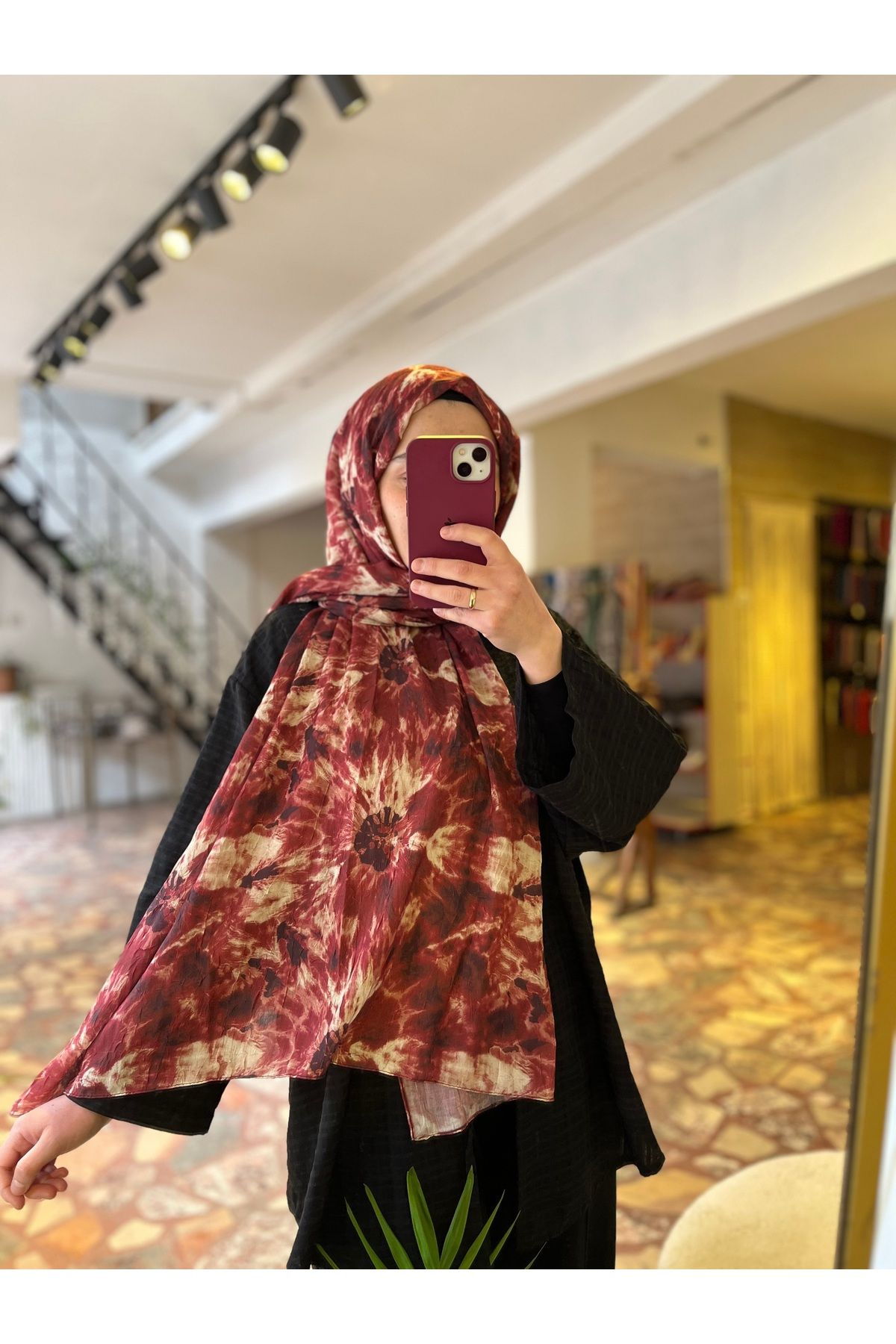 Neva Bambu Döndü Desen Şal