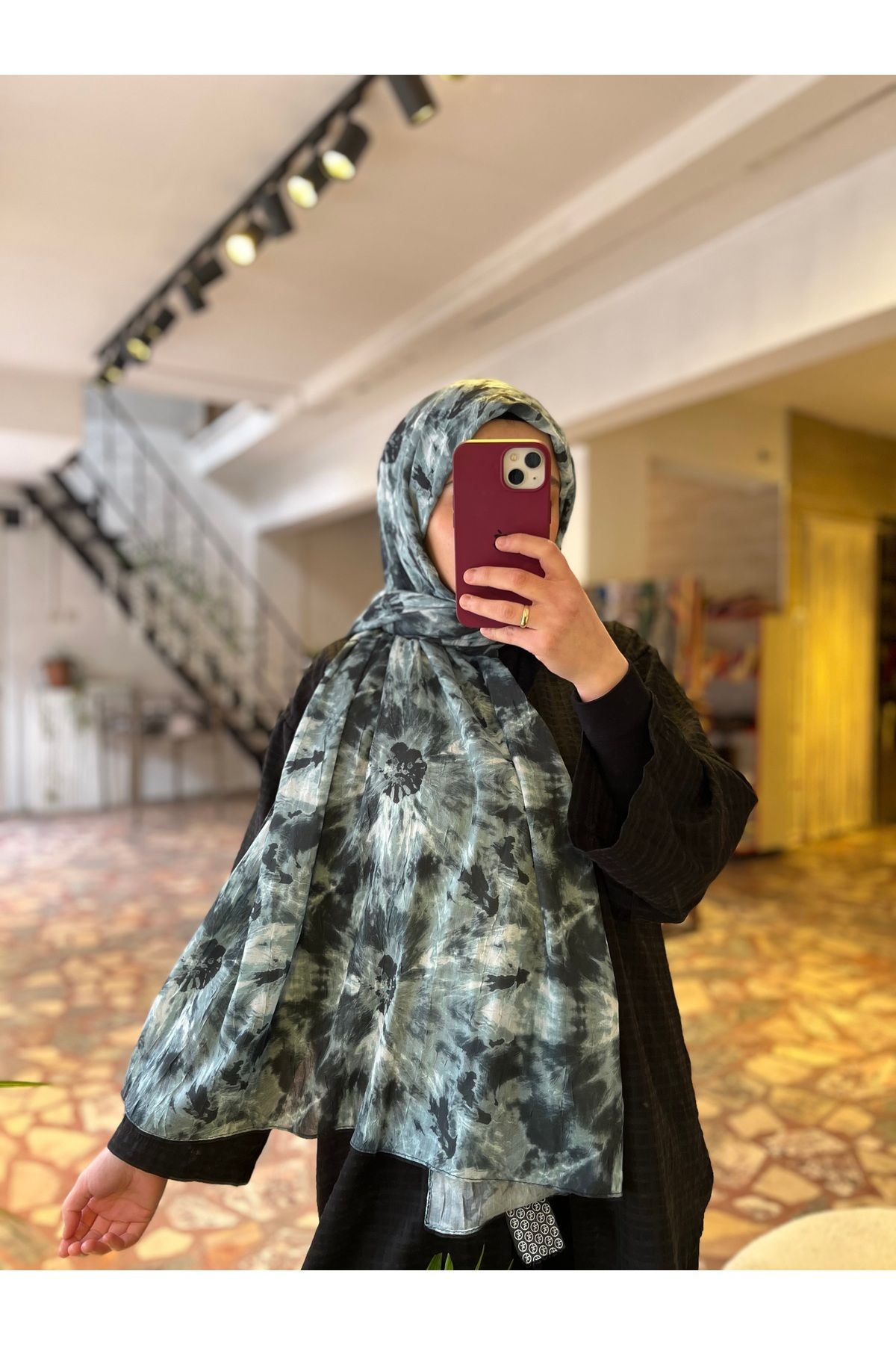 Neva Bambu Döndü Desen Şal