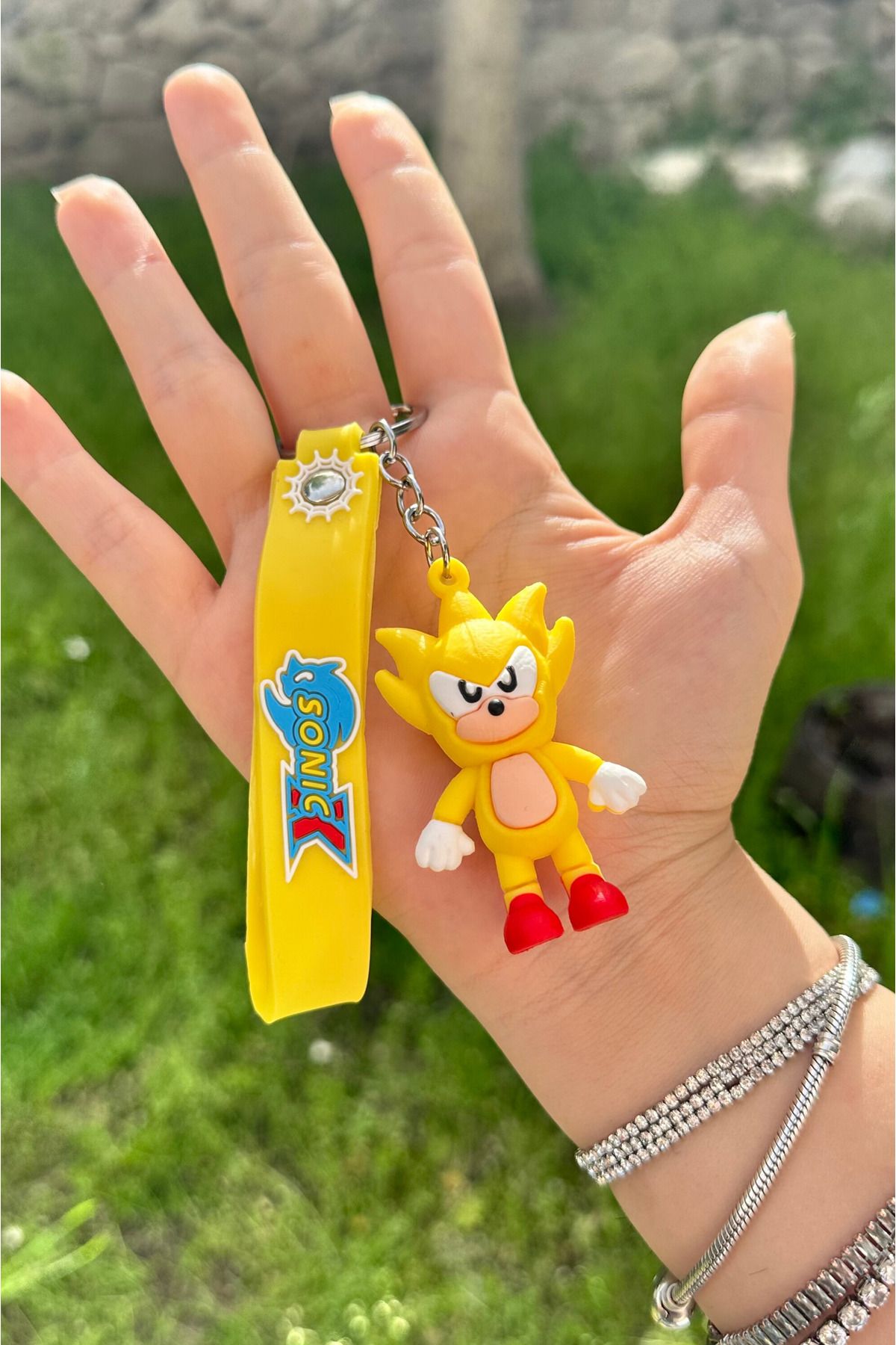 AYZENA 3D Yumuşak Silikon Sonic Ve Arkadaşları Tekli Anahtarlık