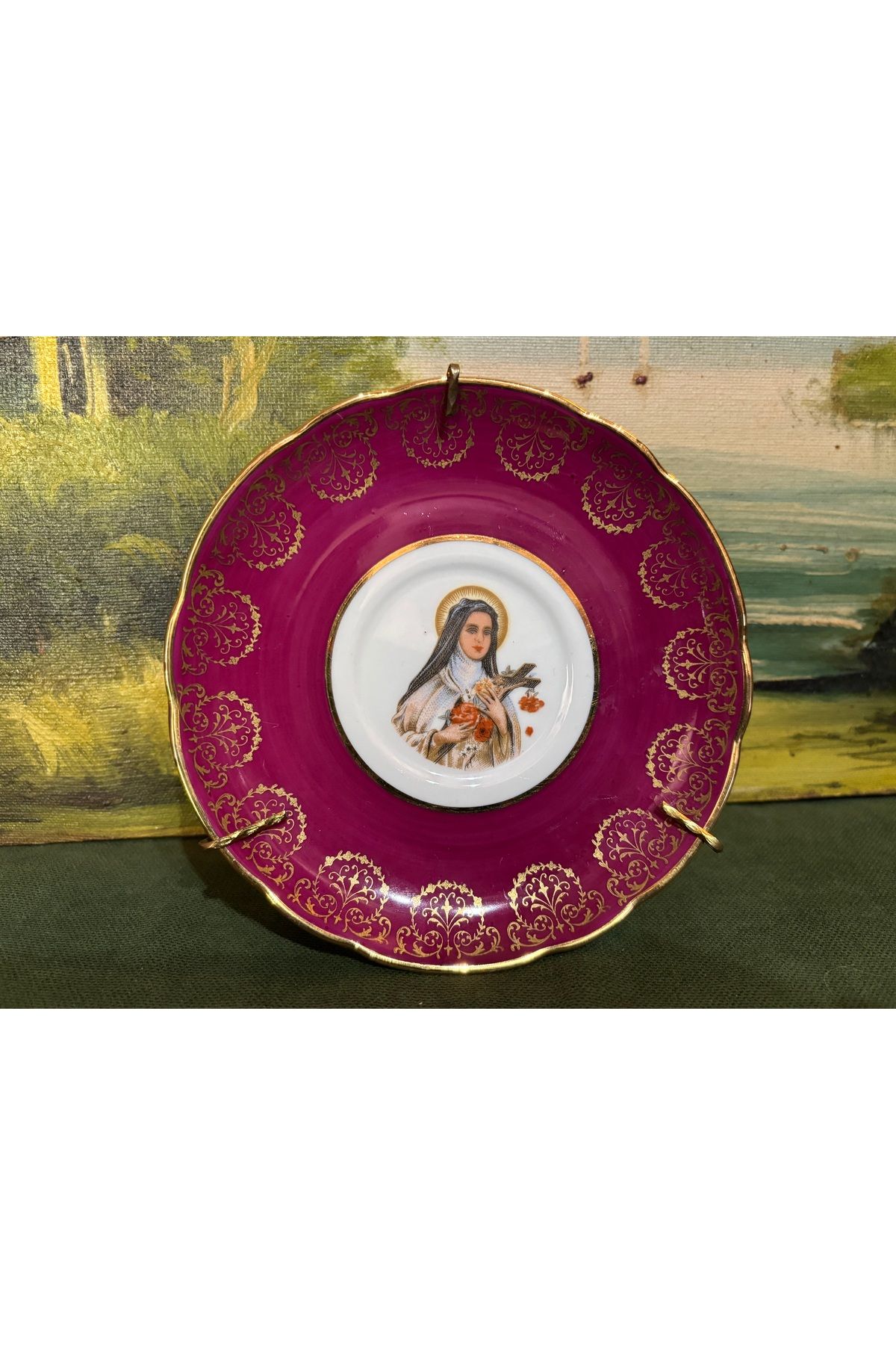 tayfuntufan antika koleksiyon Limoges 14 cm çapında porselen tabak