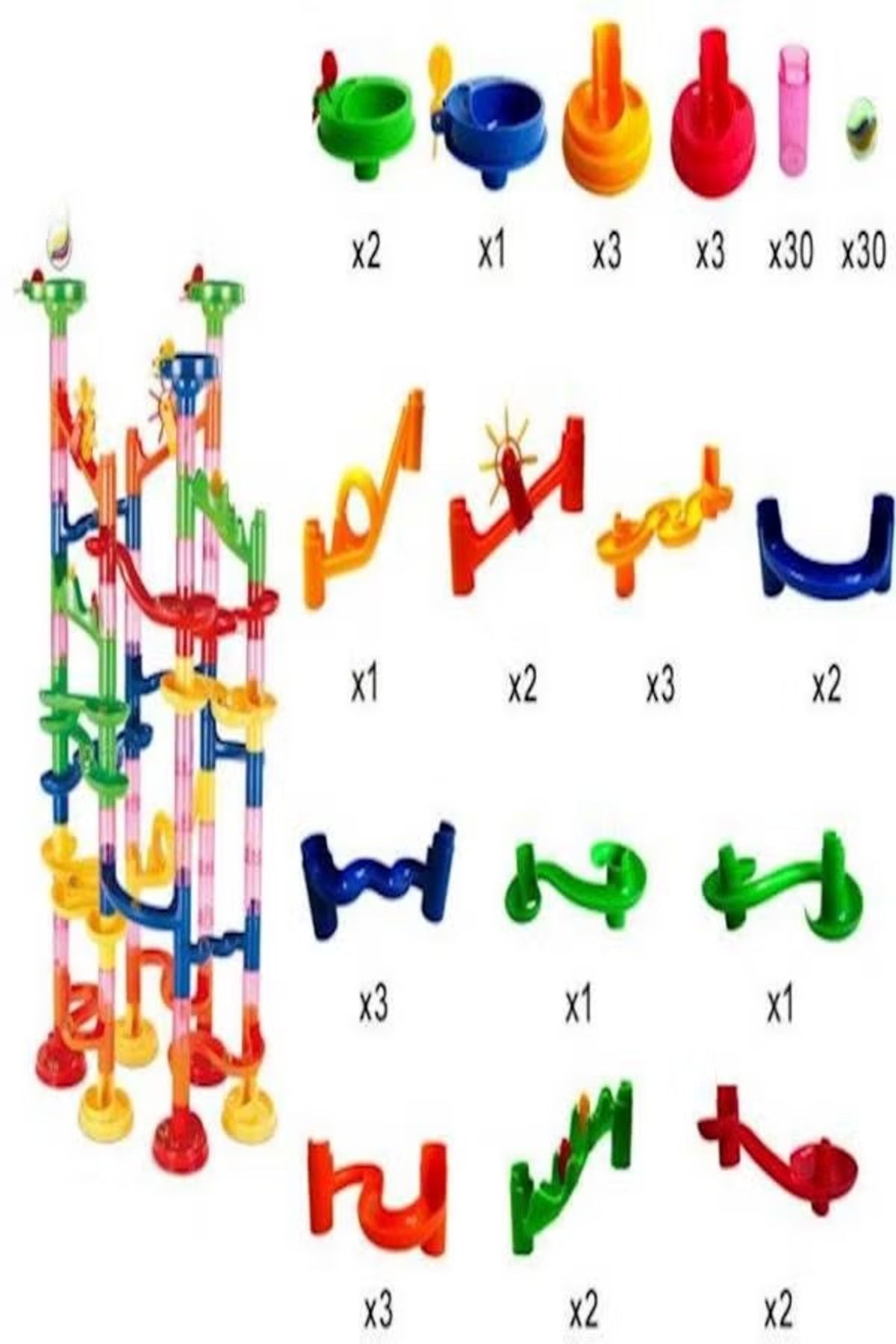 Generic-105-Piece DIY Construction Marble Race Run Maze Balls Pipeline Building Blocks 105 3