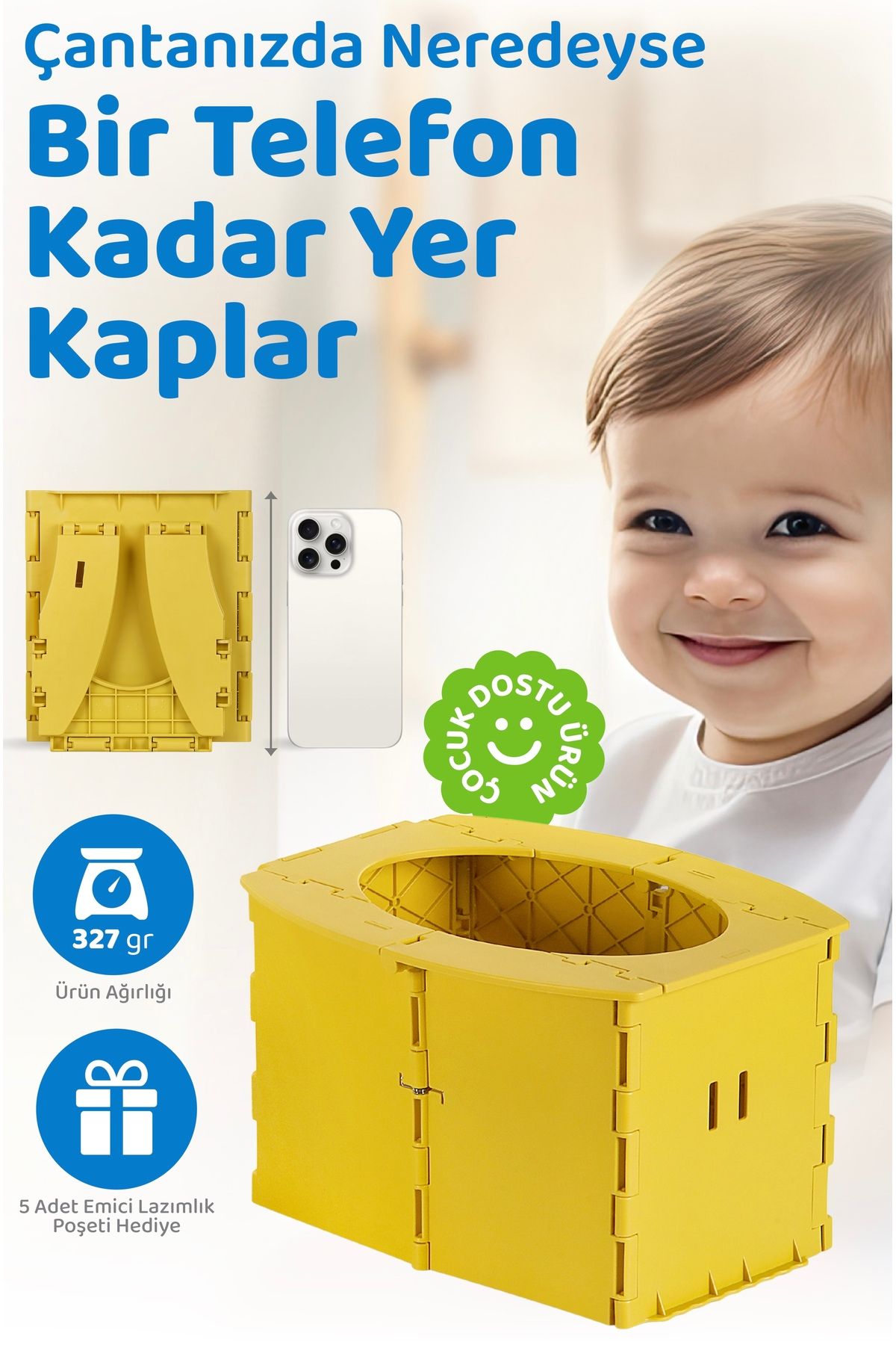 Guqqo Lazımlık, Portatif Seyahat Tipi Katlanabilir Taşınabilir Çocuk Tuvaleti